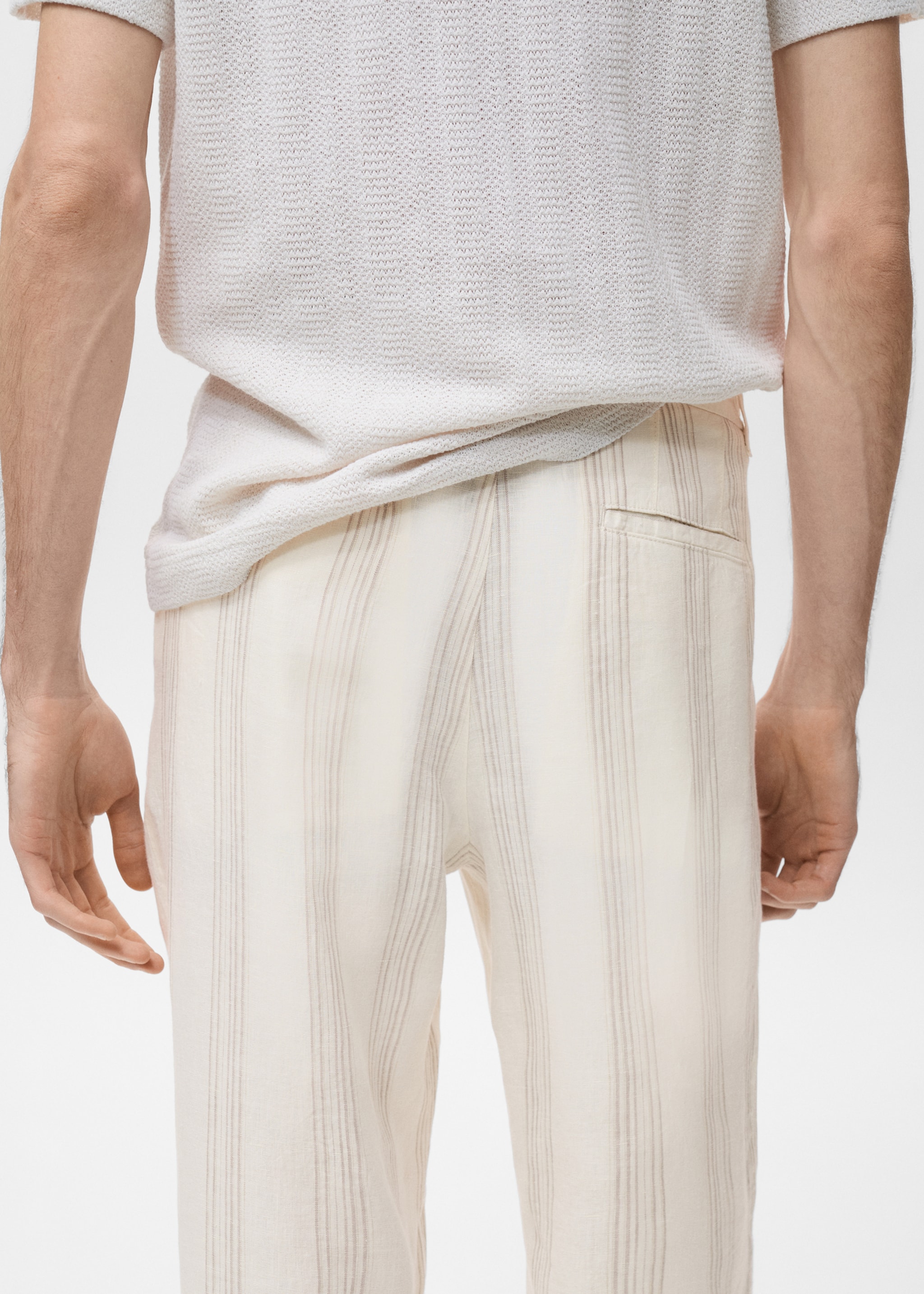 Pantalón 100% lino cintura elástica - Detalle del artículo 6