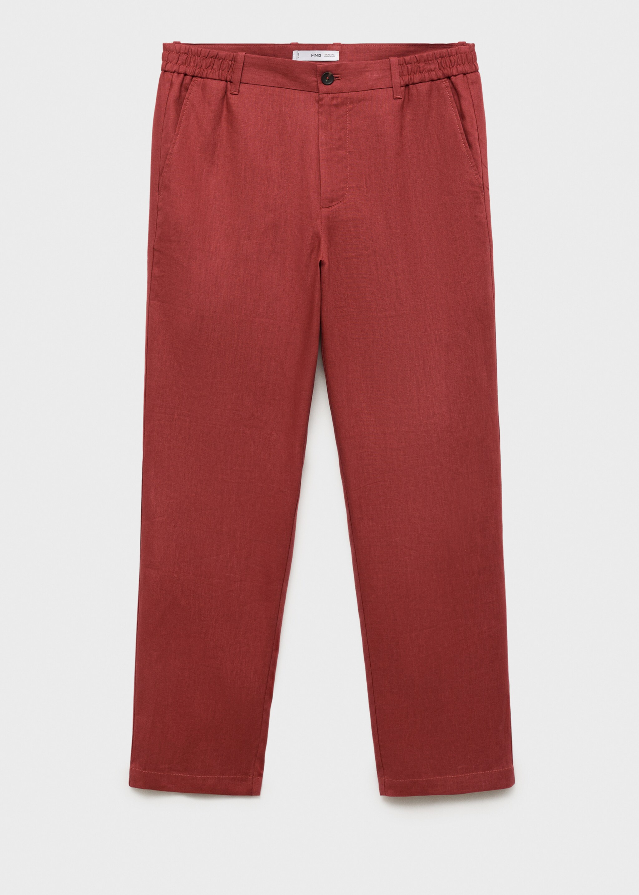 100% linen trousers with elastic waistband - Article without model