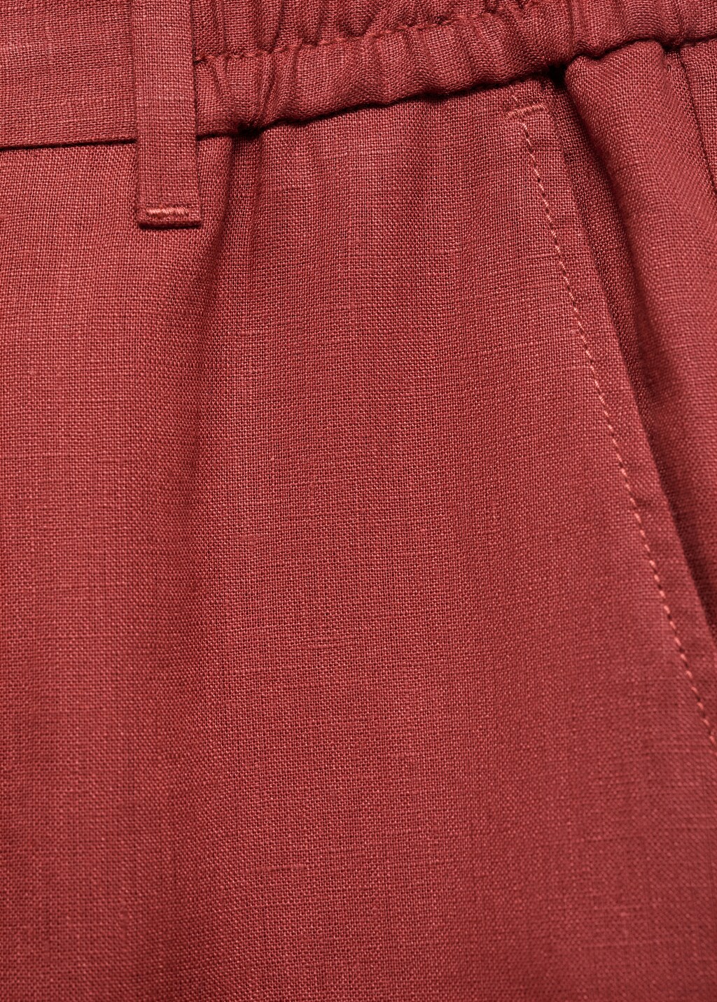 100% linen pants with elastic waistband