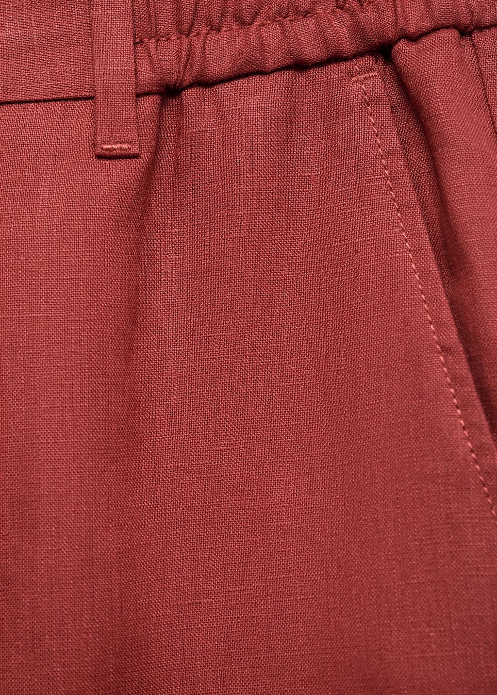 100% linen pants with elastic waistband