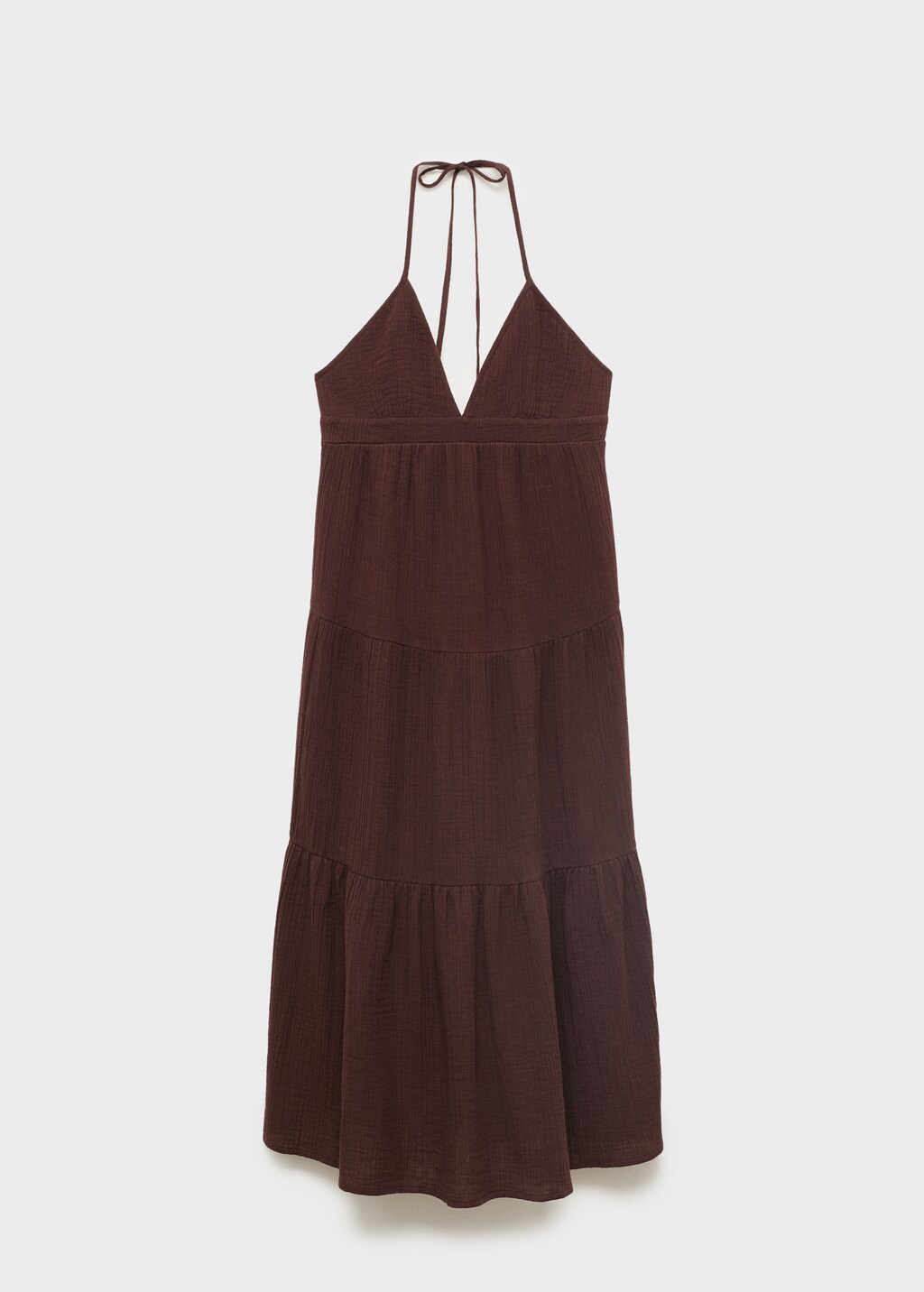 V-neck cotton dress - image 5