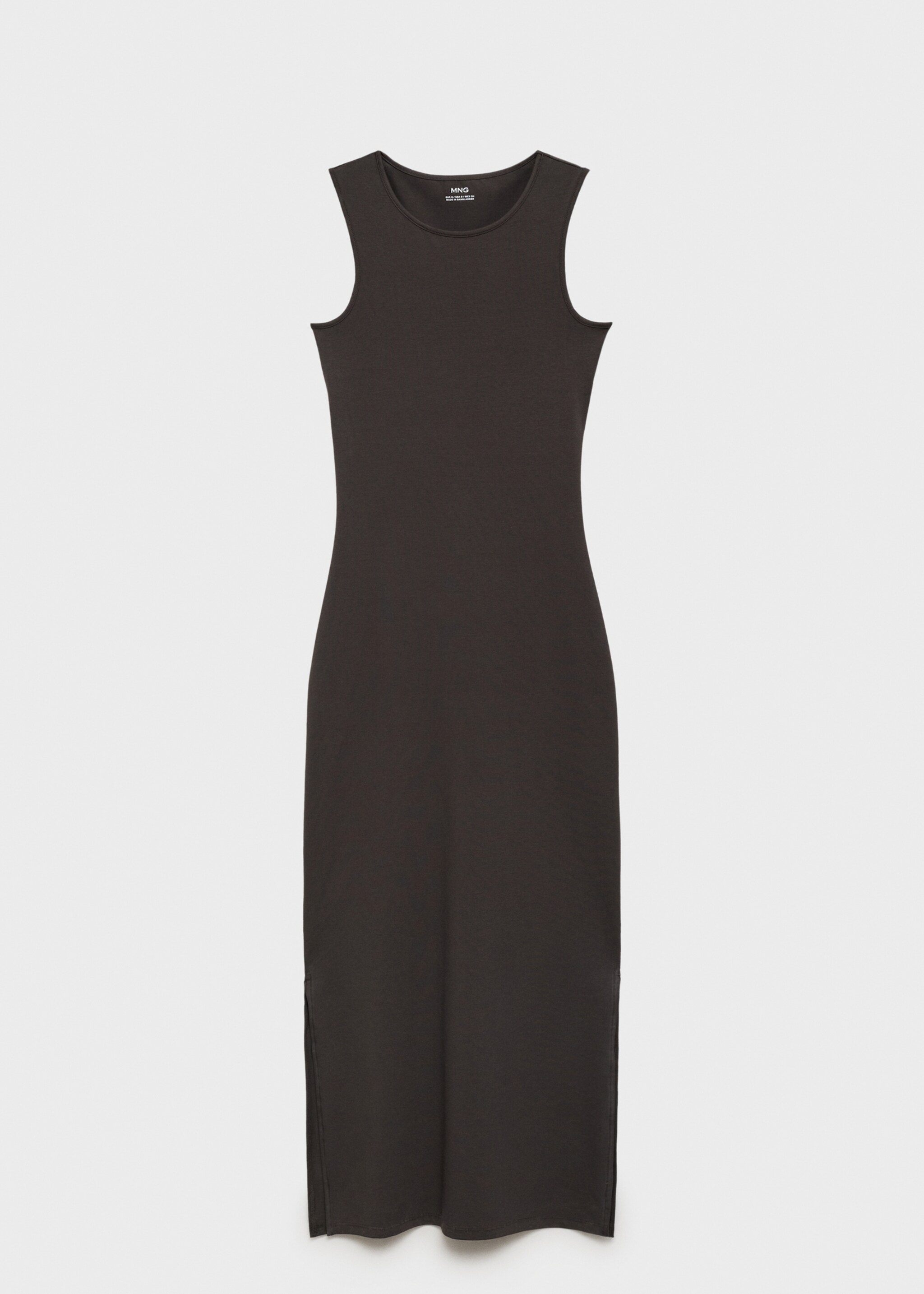 Long knitted dress - Article without model, Charcoal. Ref: 17082897-00.