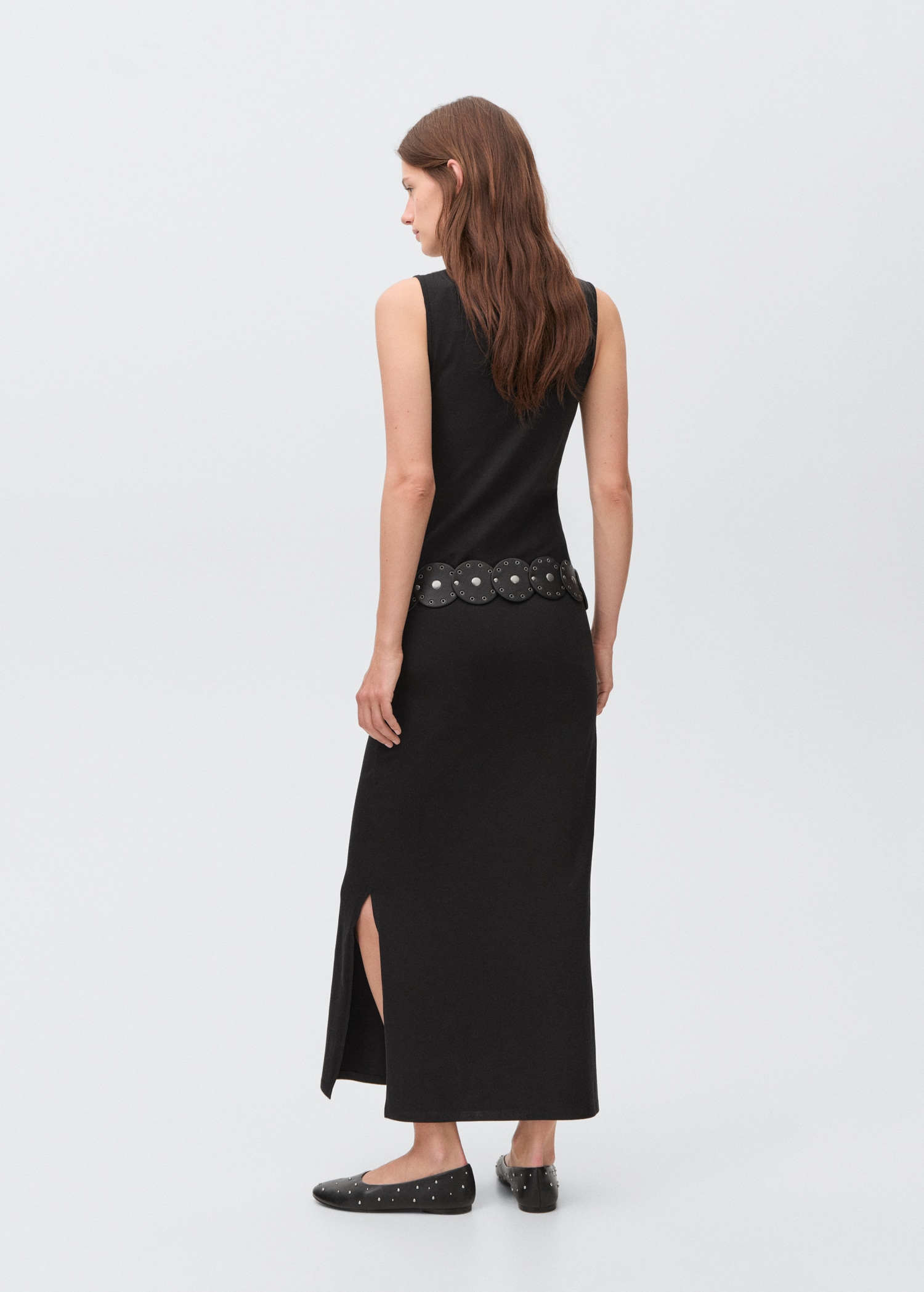 Vestido largo punto - Reverso del artículo