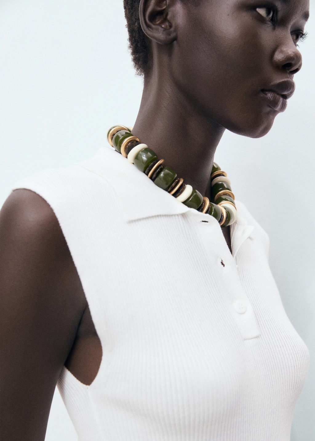 Mango Polo-neck knitted top