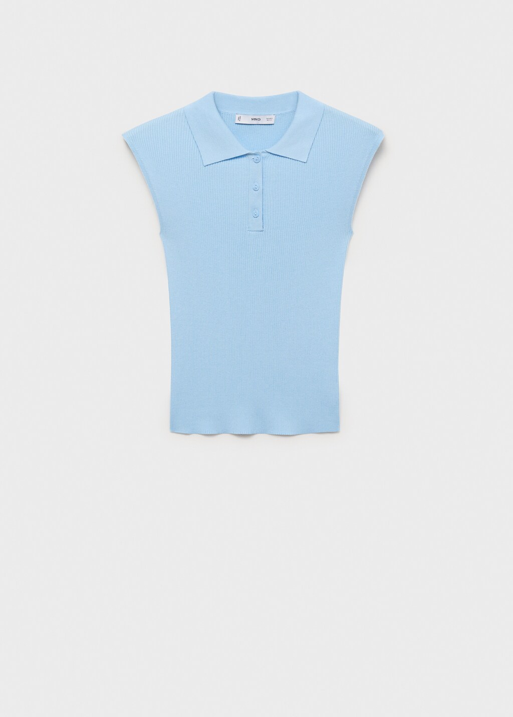 Polo-neck knitted top