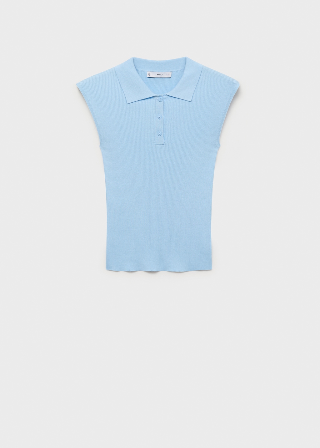 Polo-neck knitted top