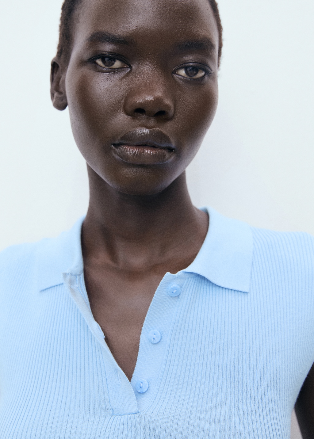 Mango Polo-neck knitted top