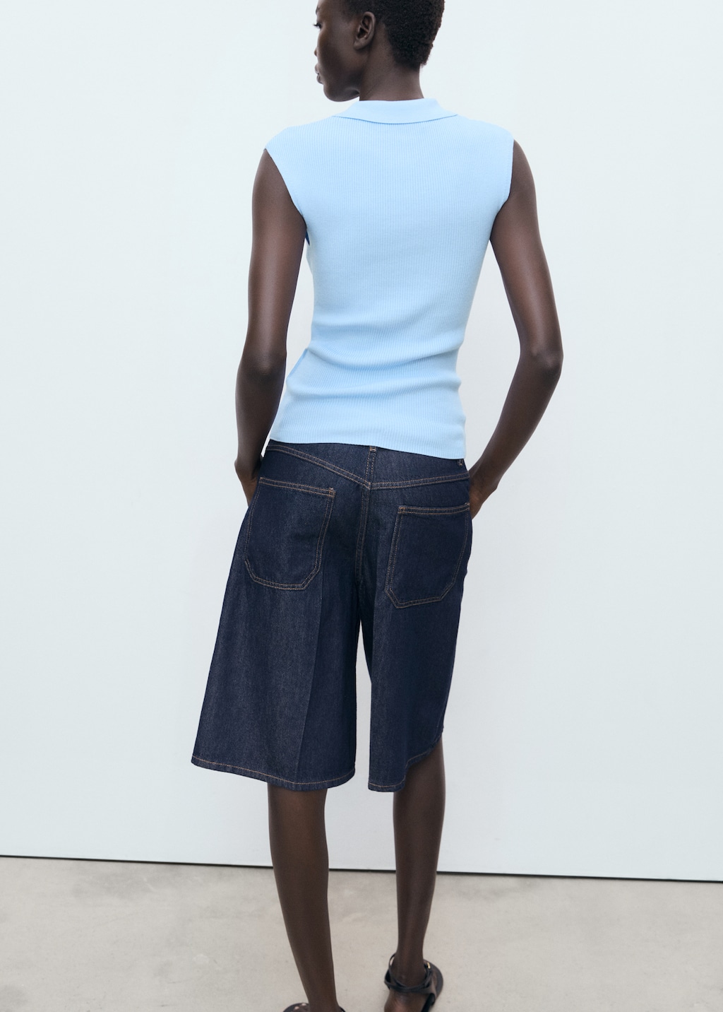 Mango Polo-neck knitted top