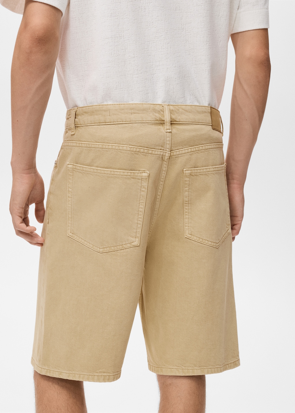 Denim relaxed-fit bermuda shorts