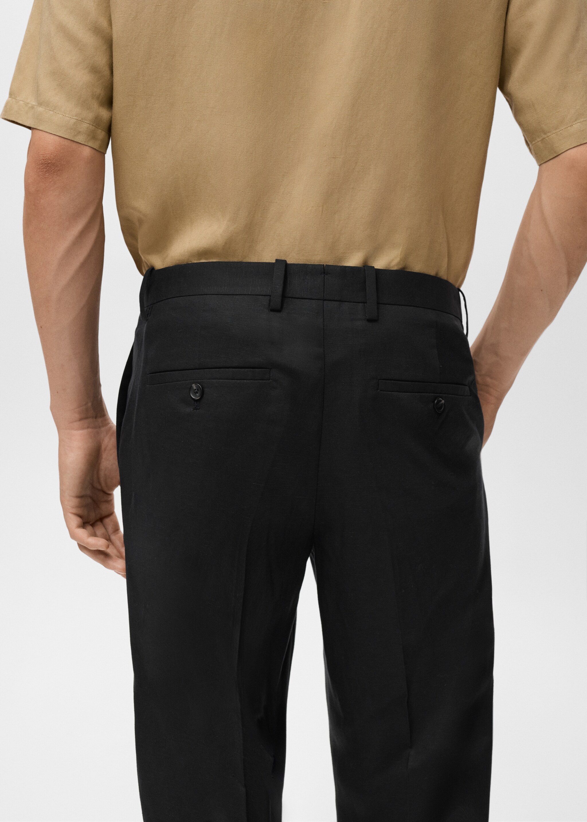 Straight-leg trousers in a linen and lyocell blend - Details of the article 6