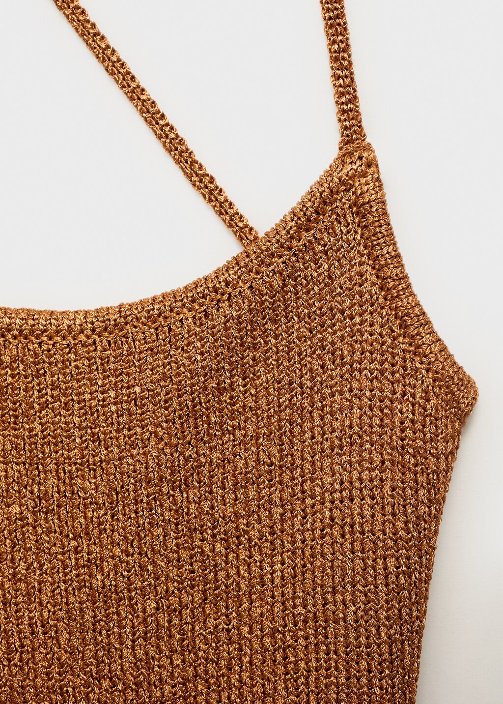 Lurex dress with crossed back