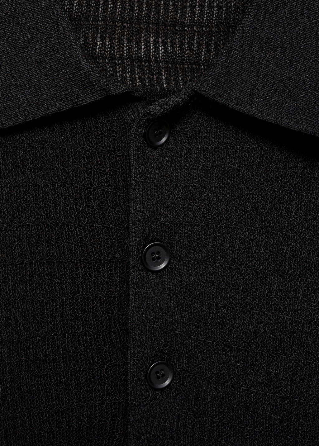 Fine-knit cotton polo shirt