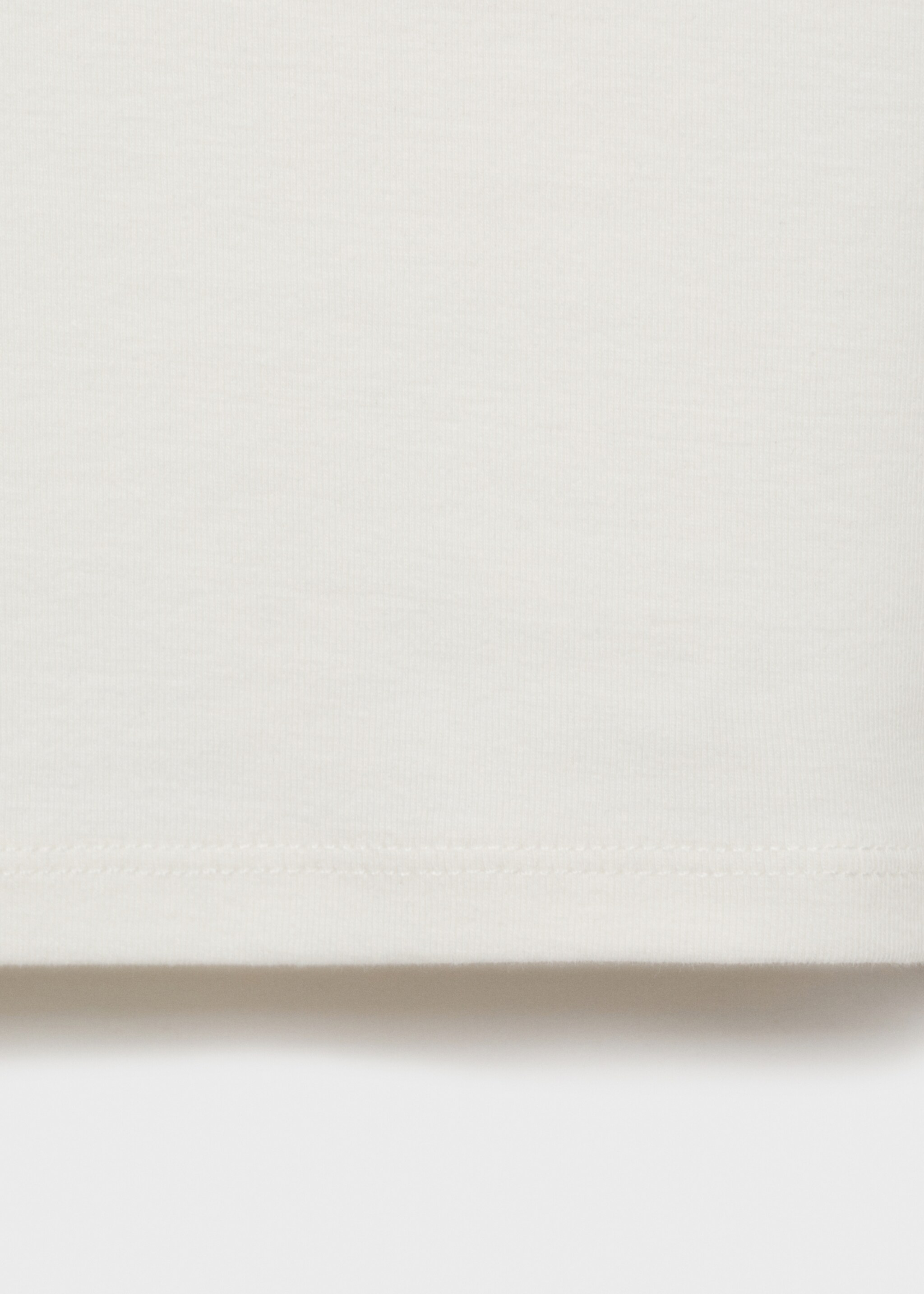 Cotton T-shirt with low neckline - Details of the article 0