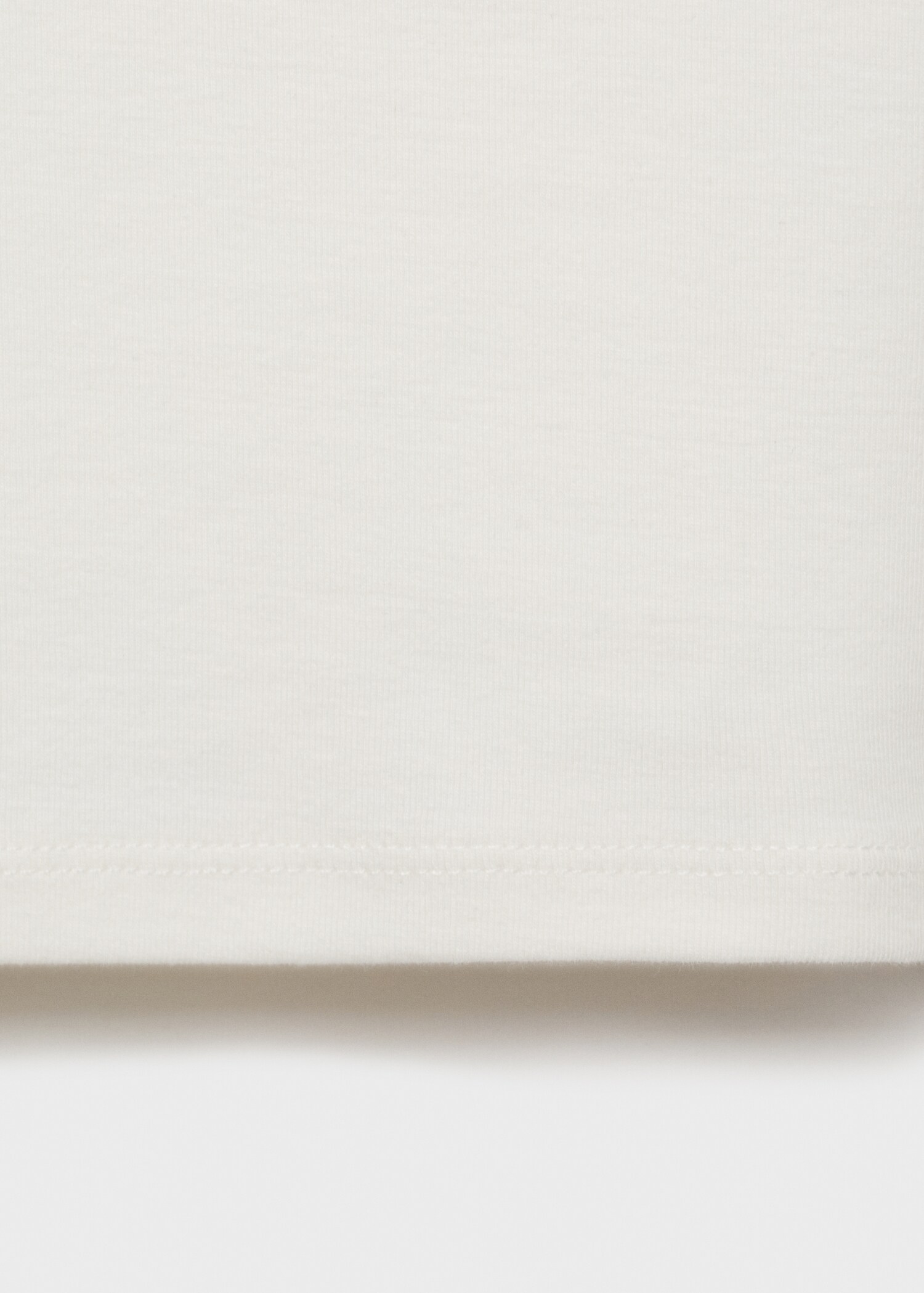 Cotton T-shirt with low neckline - Details of the article 0