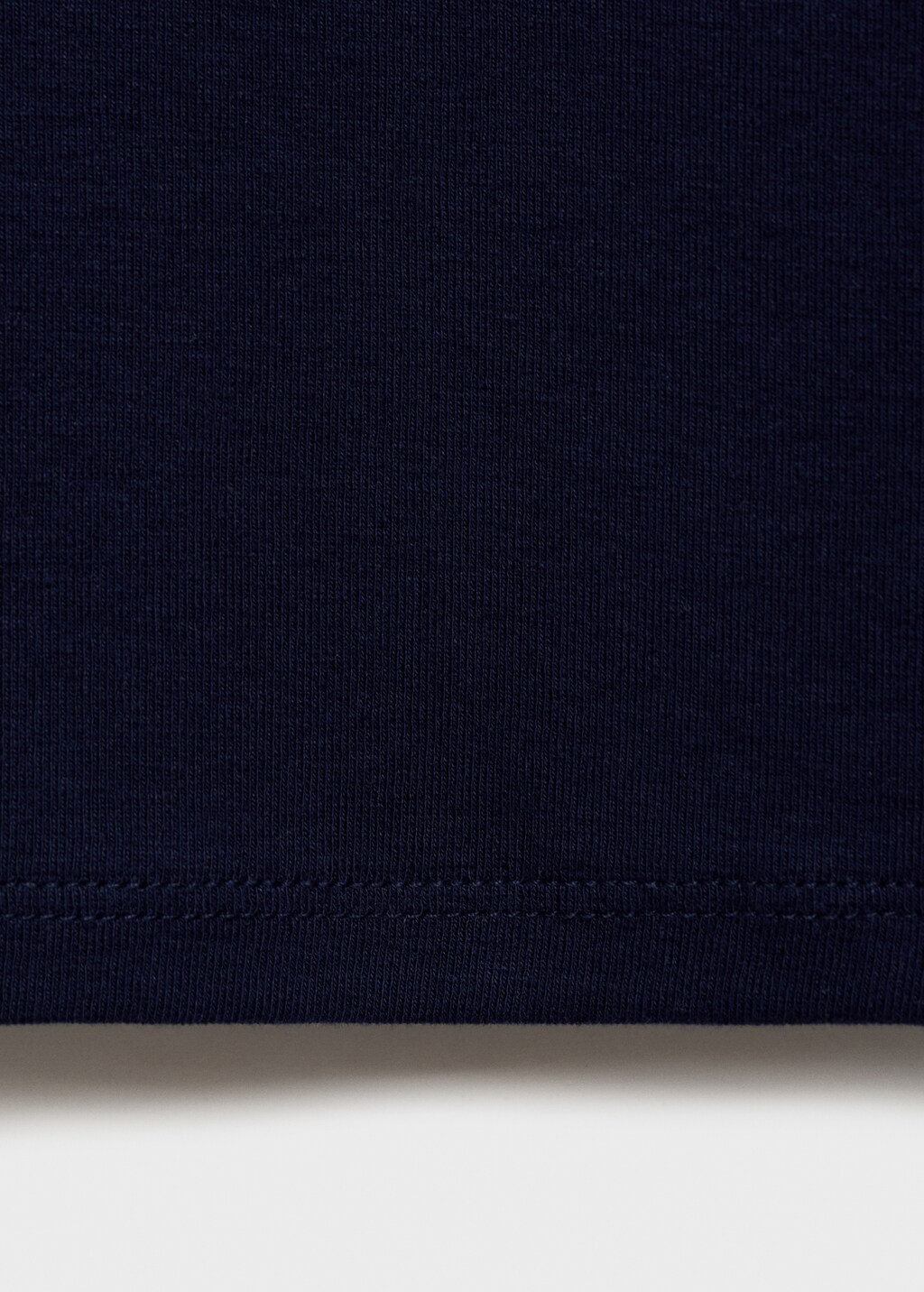 Cotton t-shirt with low neckline