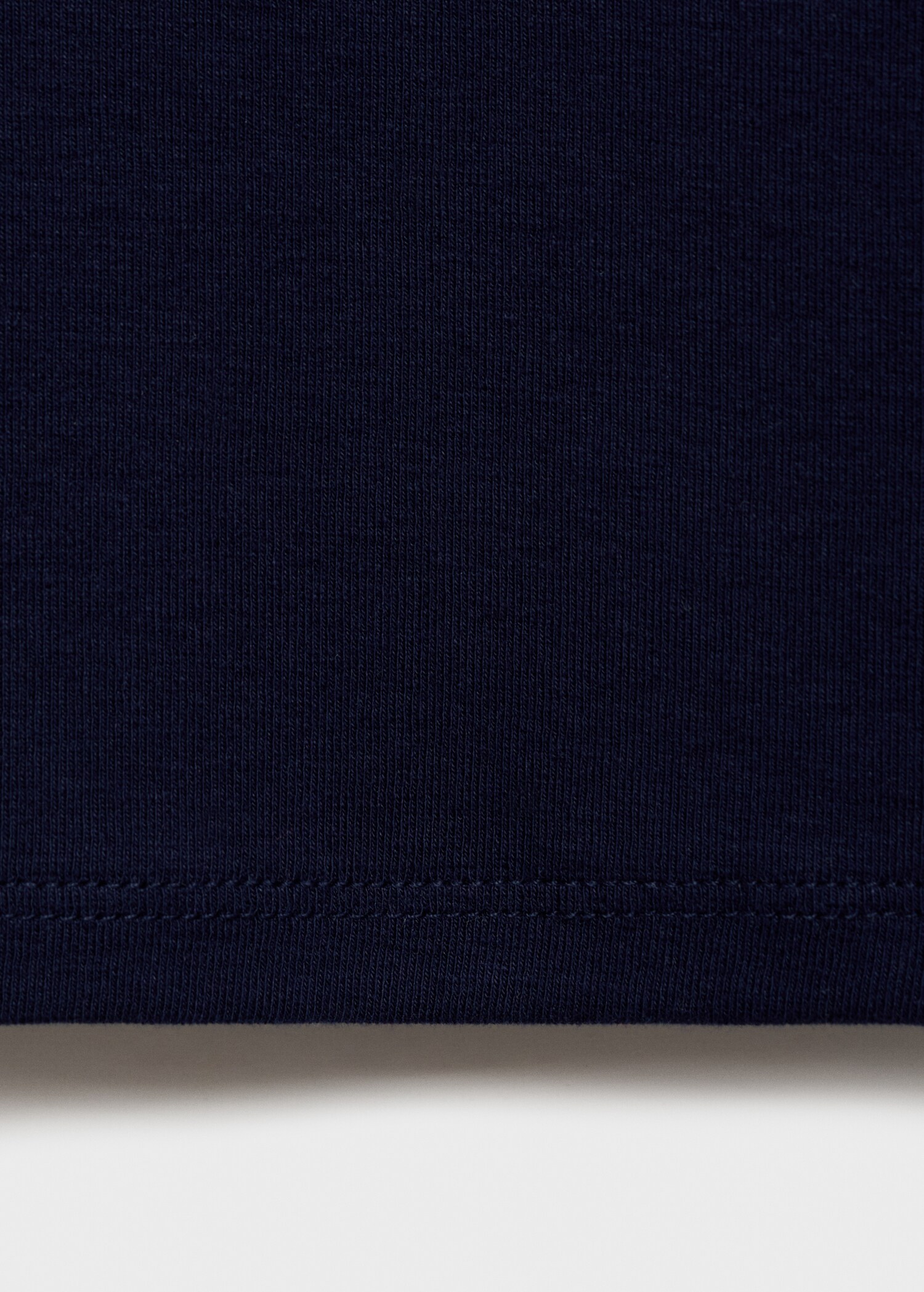 Cotton T-shirt with low neckline - Details of the article 0