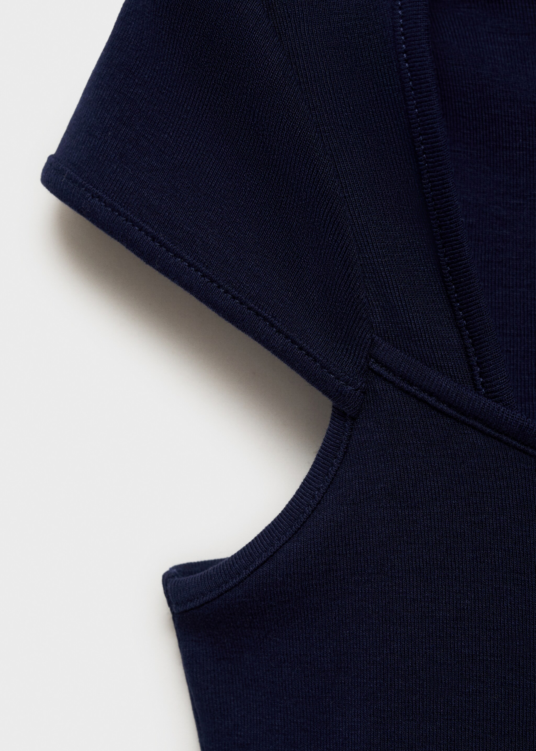 Cotton T-shirt with low neckline - Details of the article 8