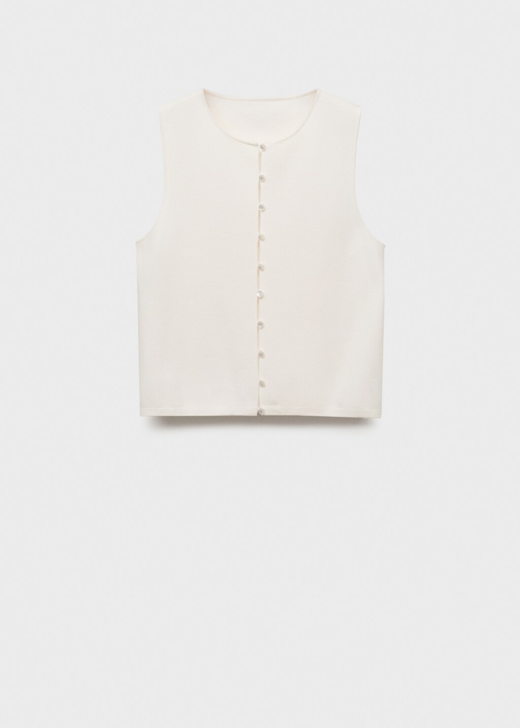 Fine-knit vest with buttons - image 5
