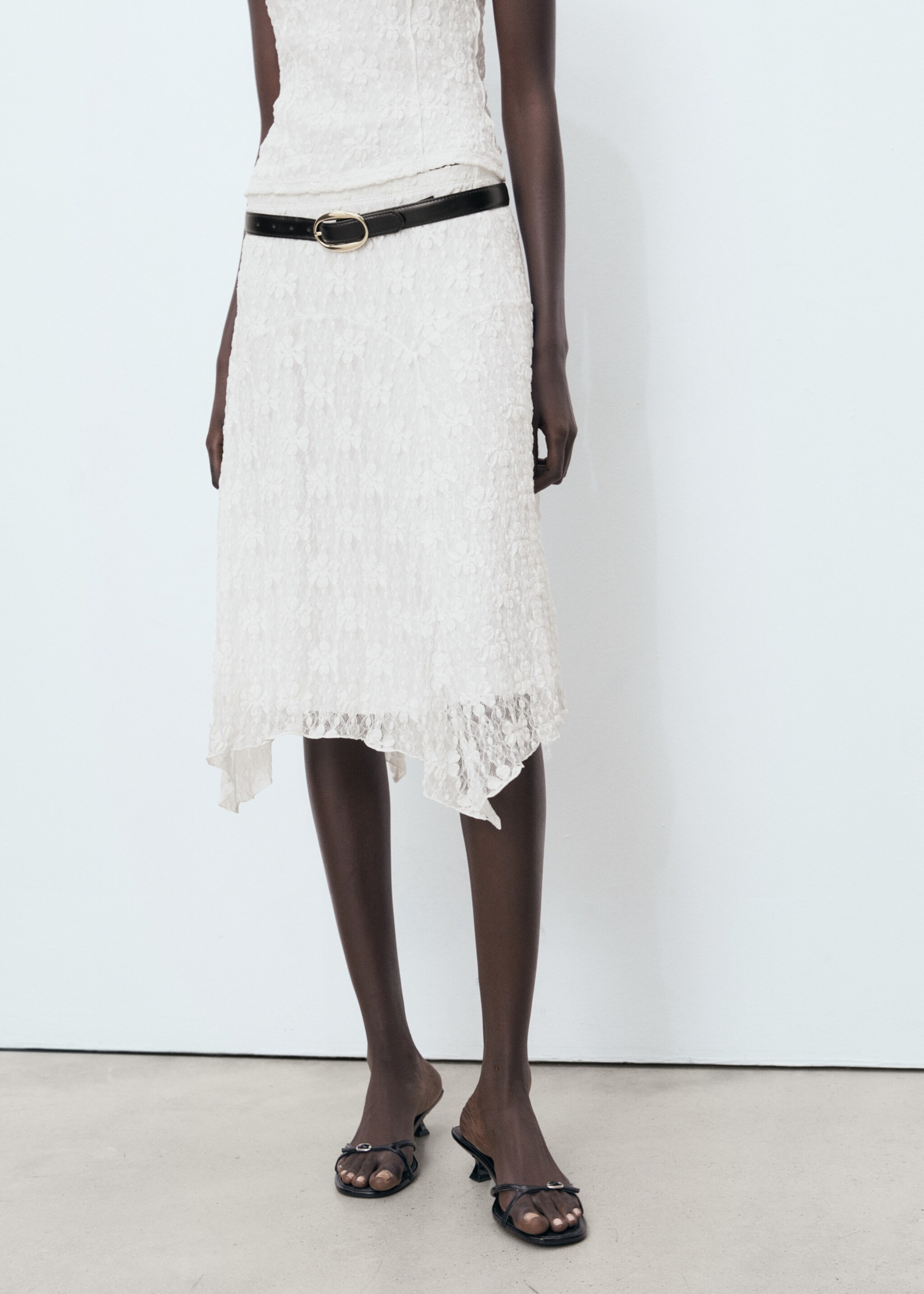 Lace midi skirt - Medium plane