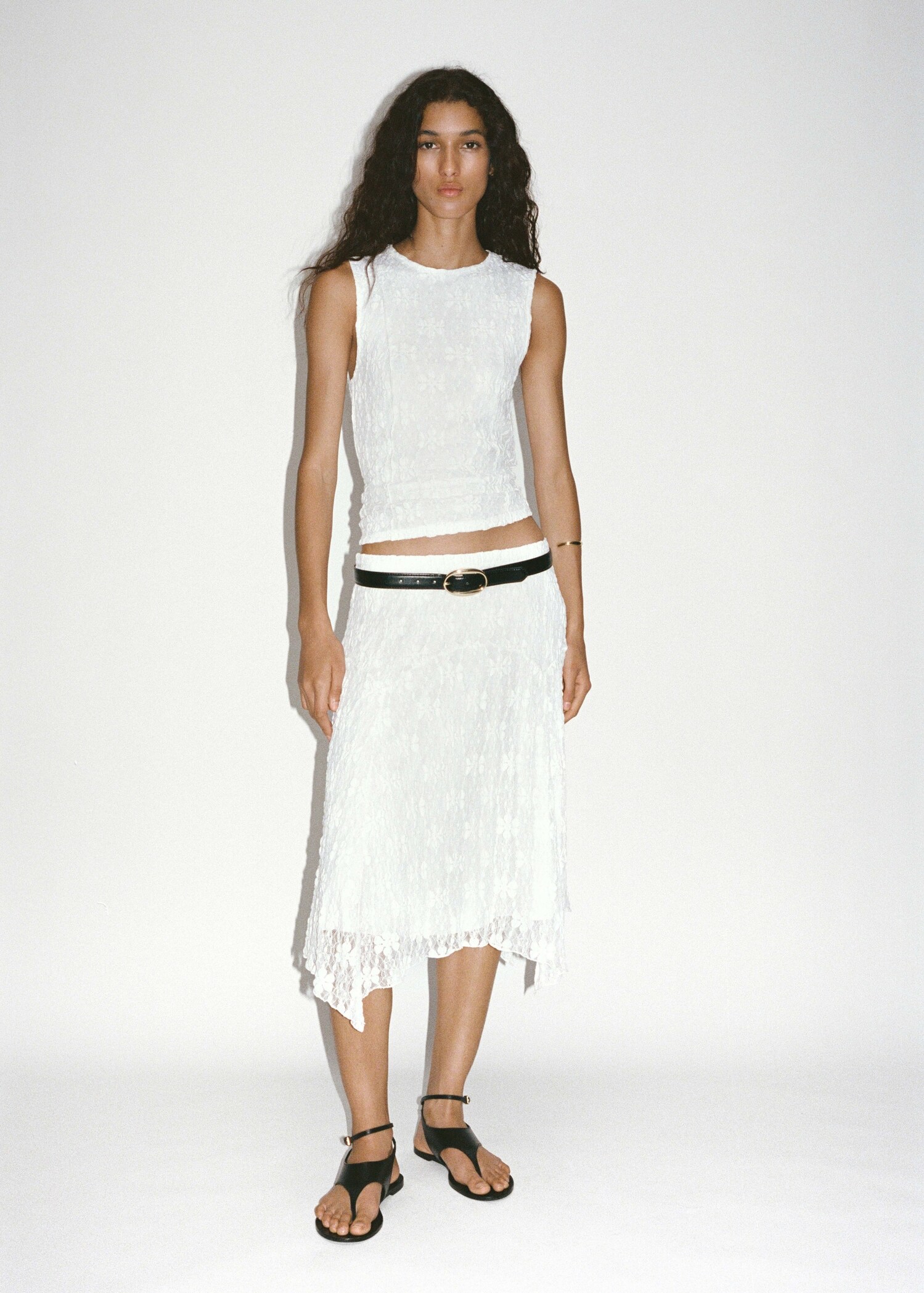 Lace midi skirt - Details of the article 7
