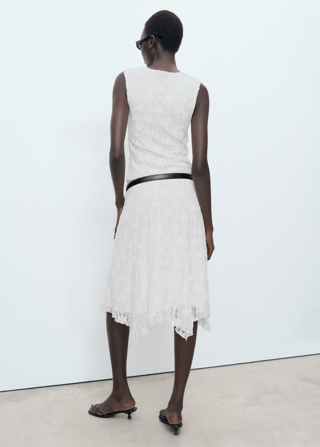 Mango Lace midi skirt