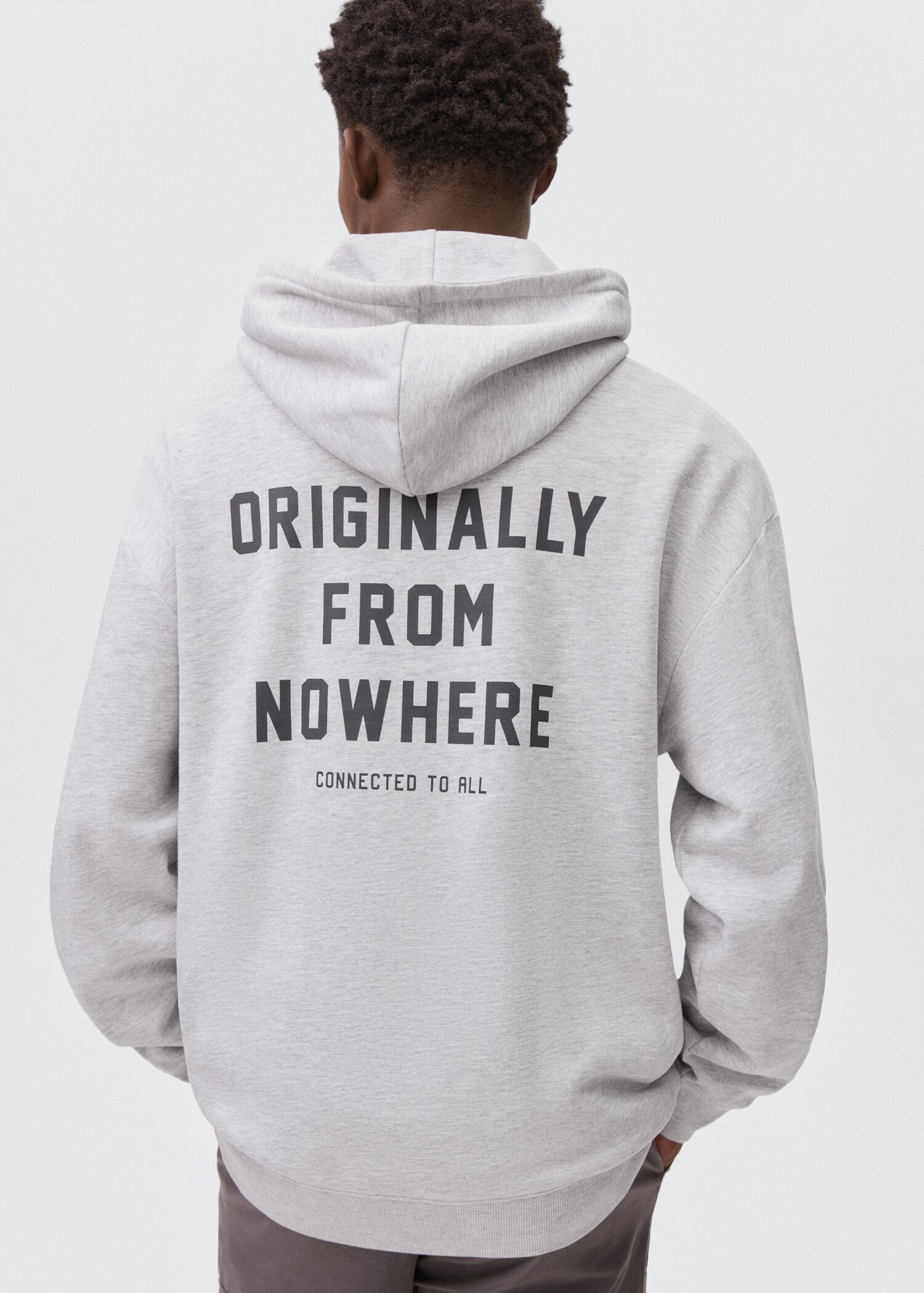 Sweat-shirt imprimé capuche - Verso de l’article