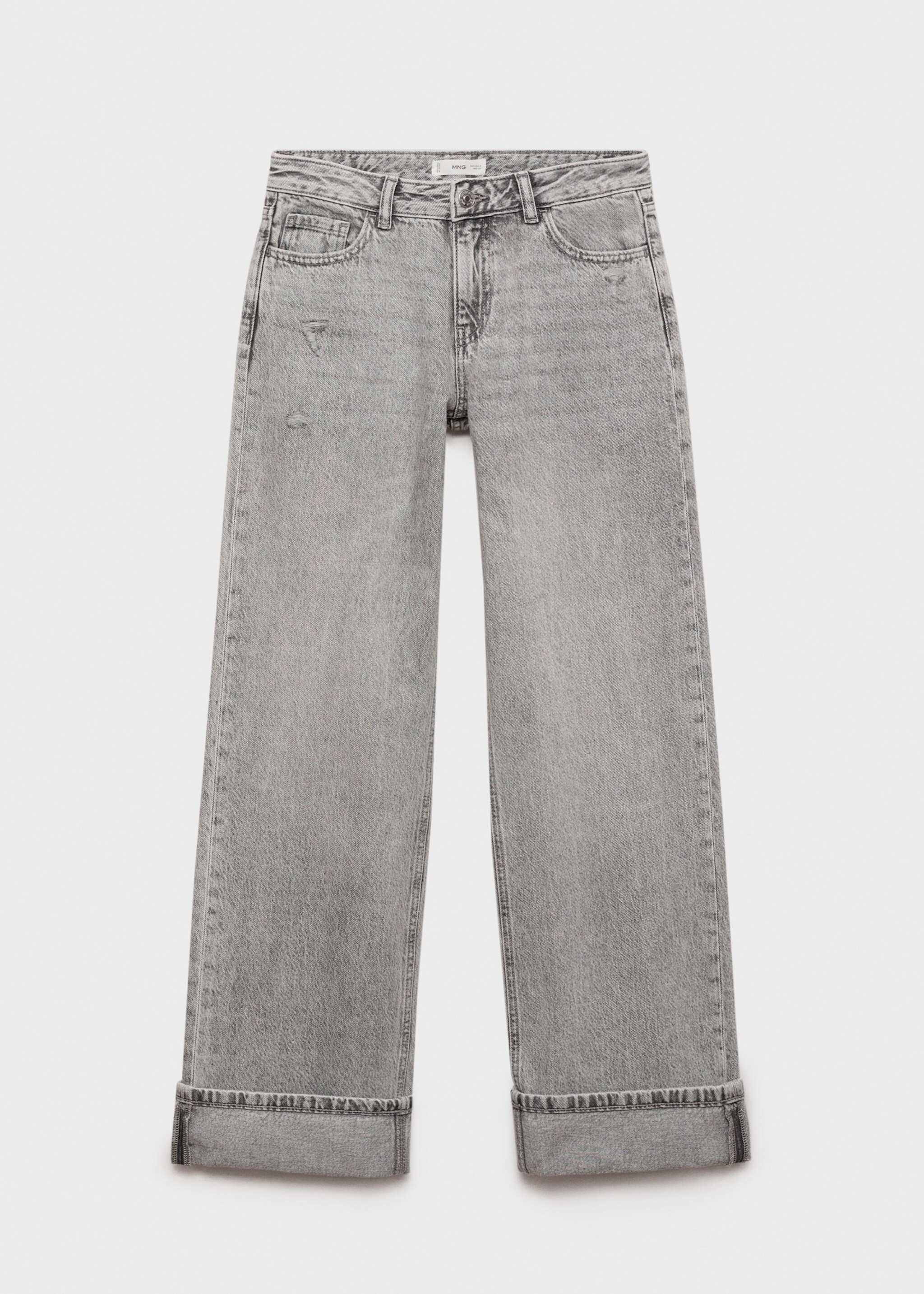 Wideleg jeans with turned-up hem - Article without model