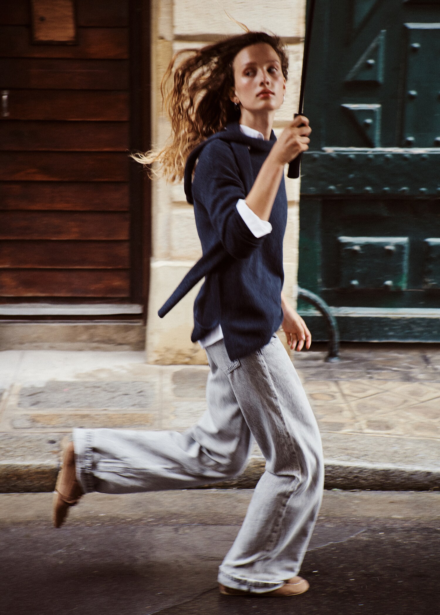 Wideleg jeans with turned-up hem - Details of the article 5