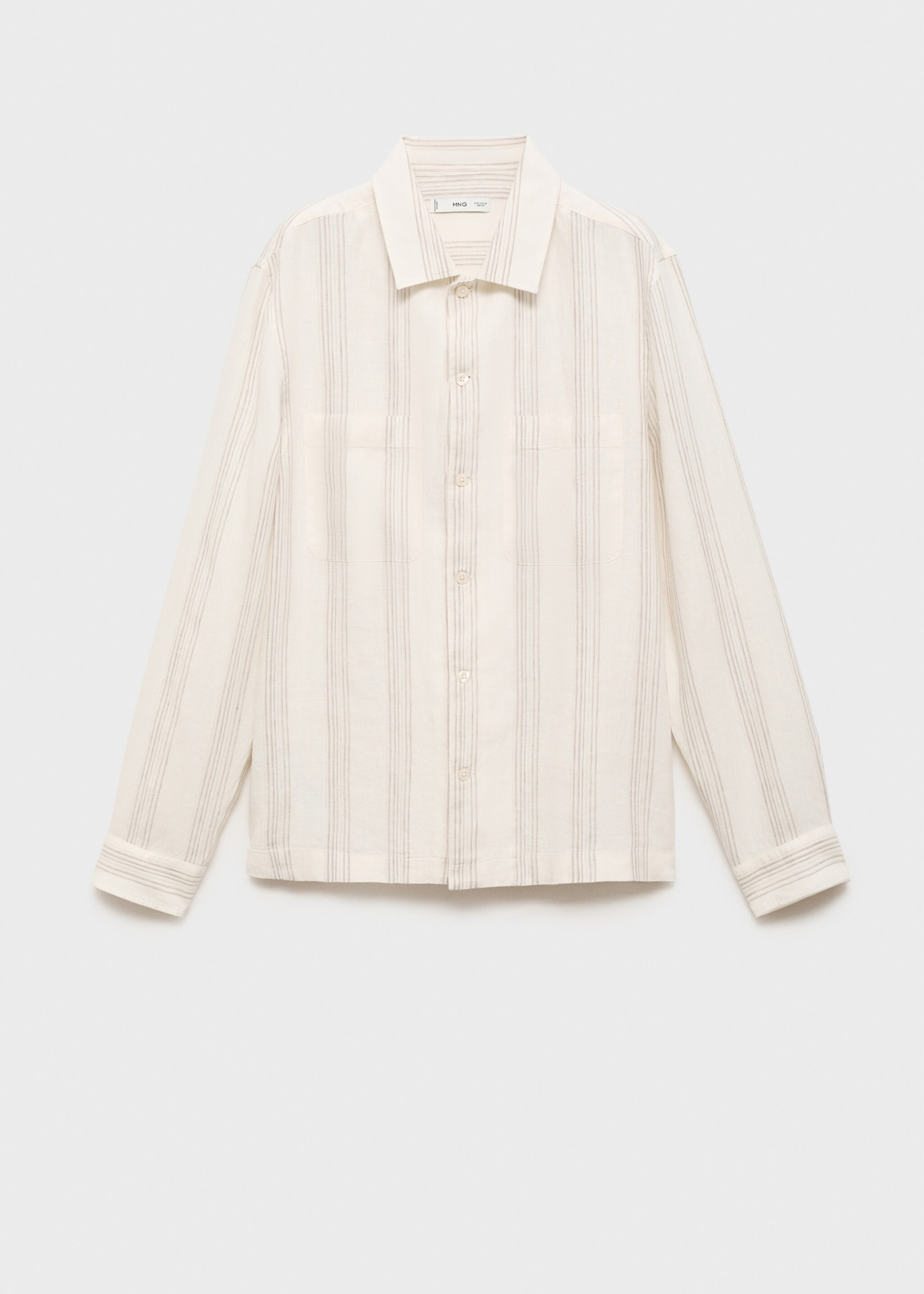 Striped linen overshirt - Article without model