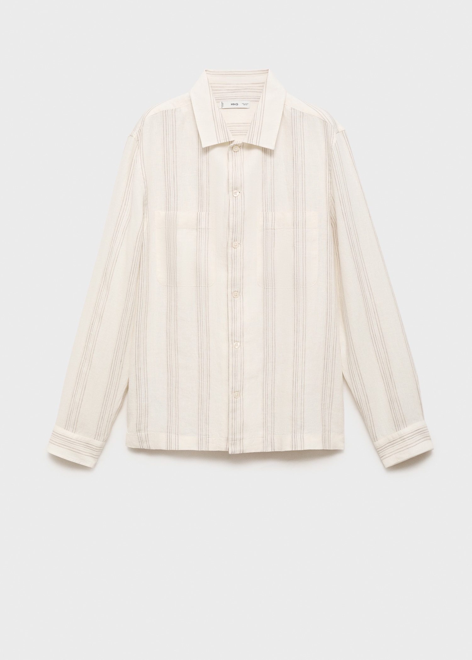 Striped linen overshirt - Article without model