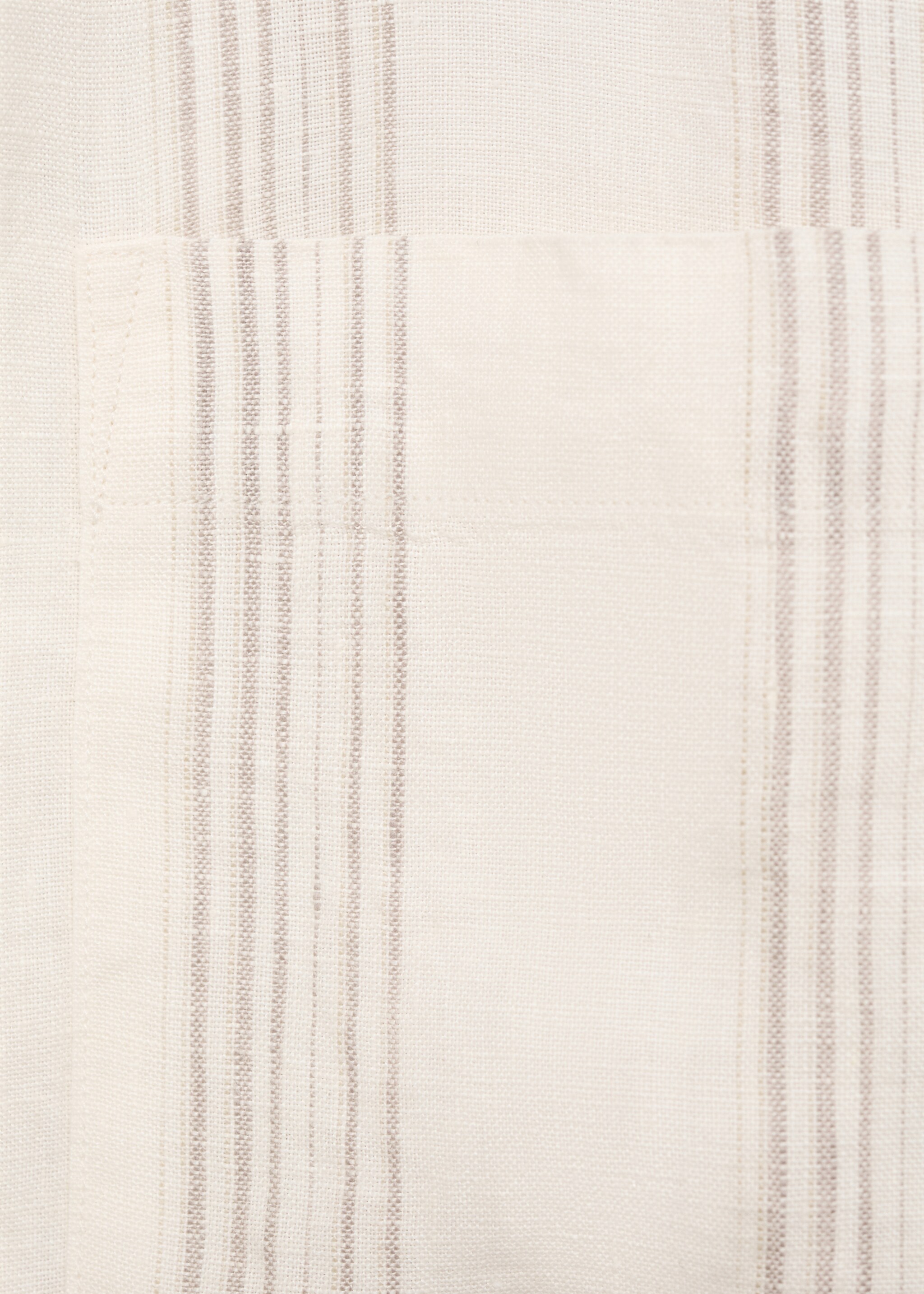 Striped linen overshirt - Details of the article 0