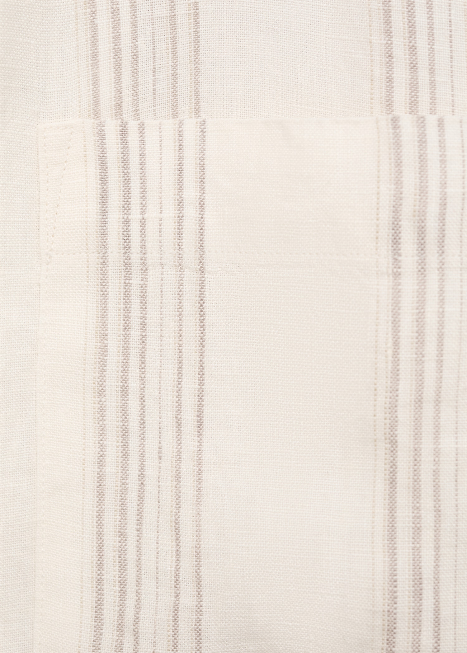 Striped linen overshirt - Details of the article 0