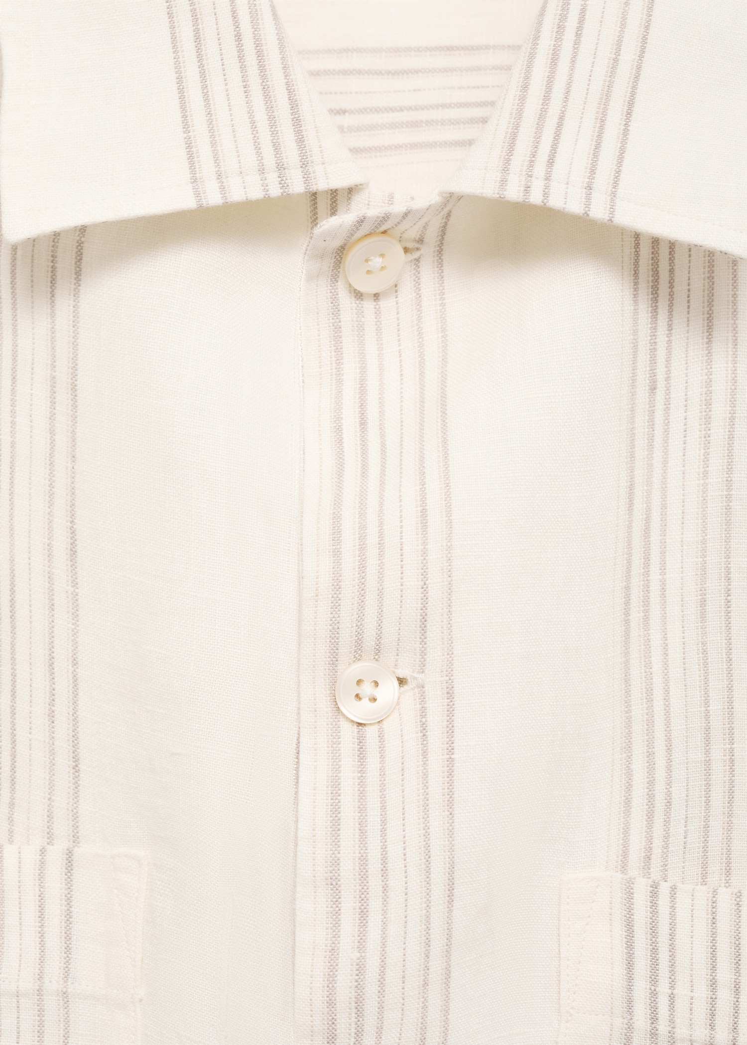 Striped linen overshirt - Details of the article 8