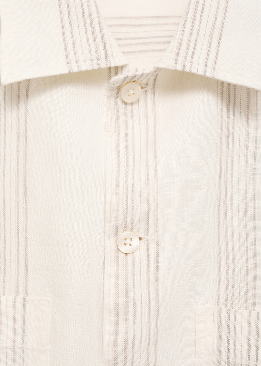 Striped linen overshirt