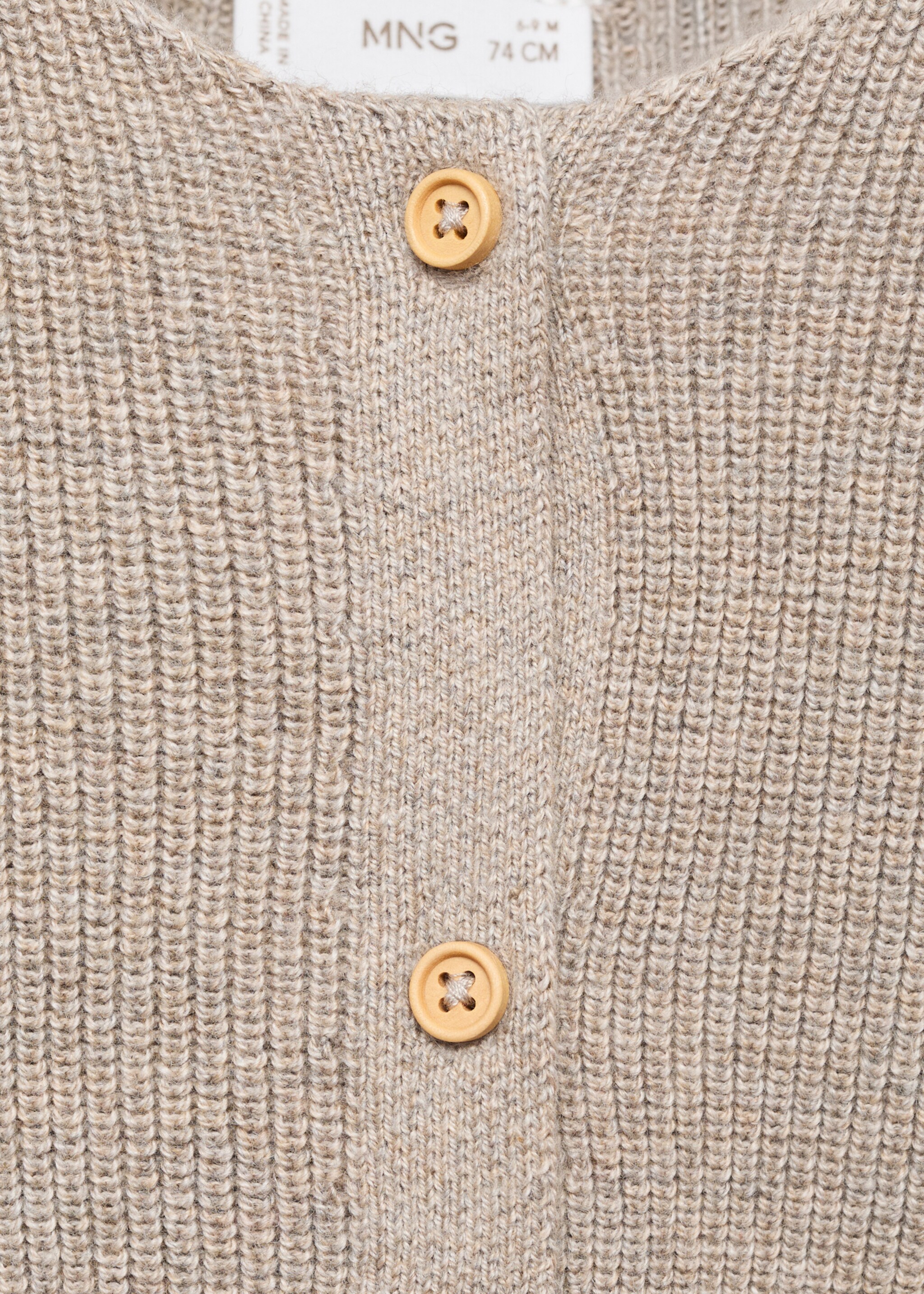Cardigan chesterc - Details of the article 8, Beige. Ref: 17082913-00.
