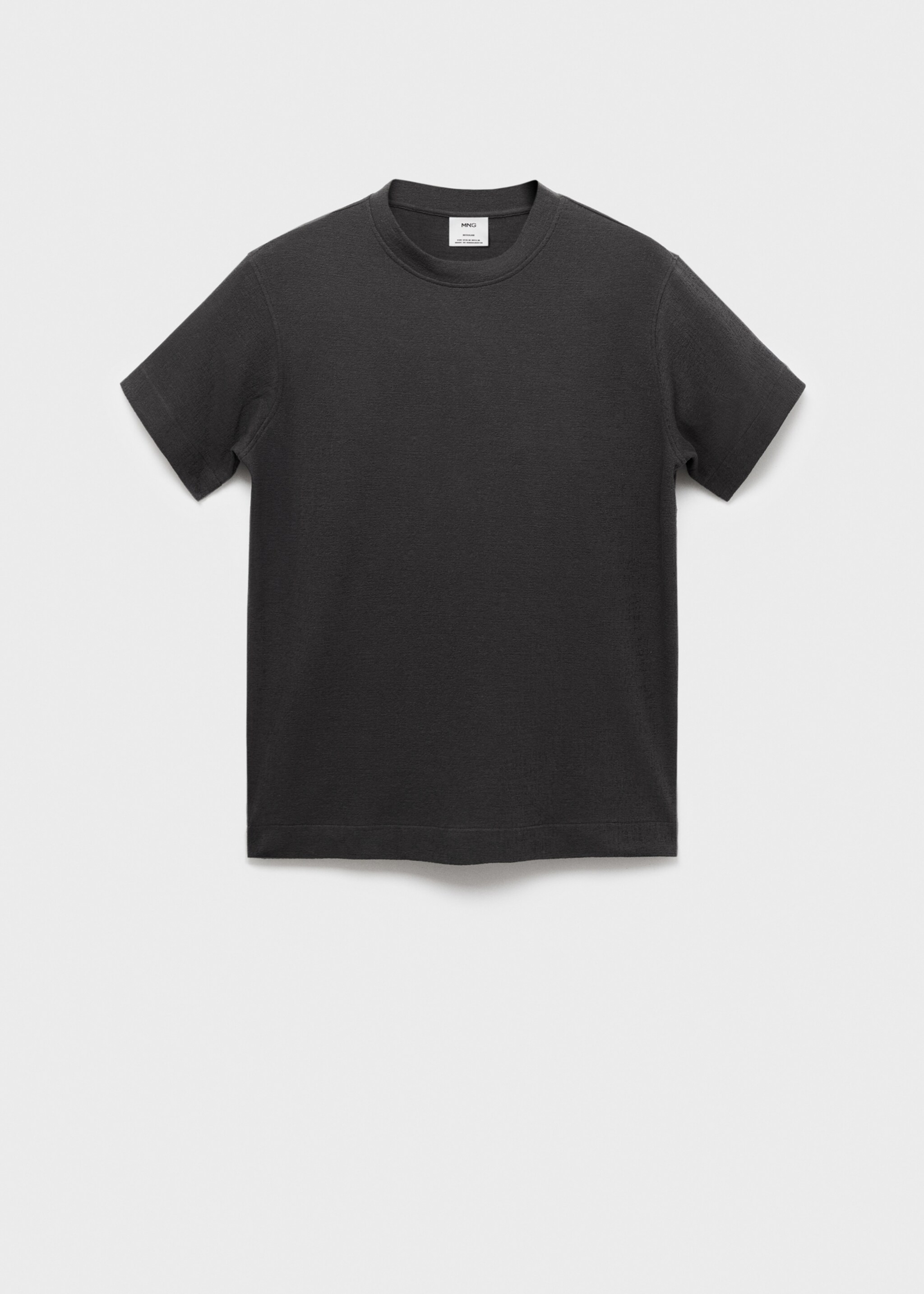 Textured cotton T-shirt - Article without model