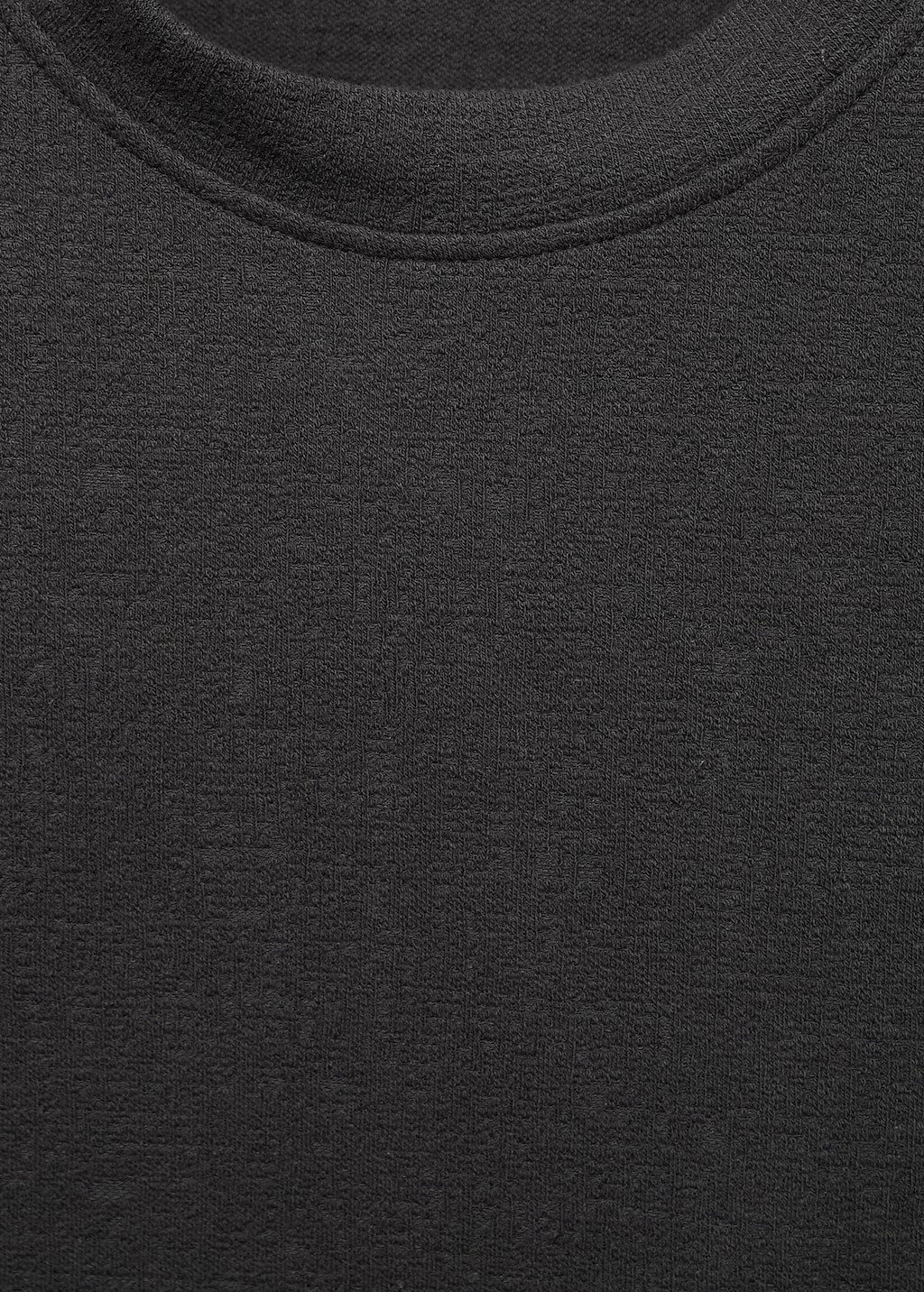 Textured cotton T-shirt