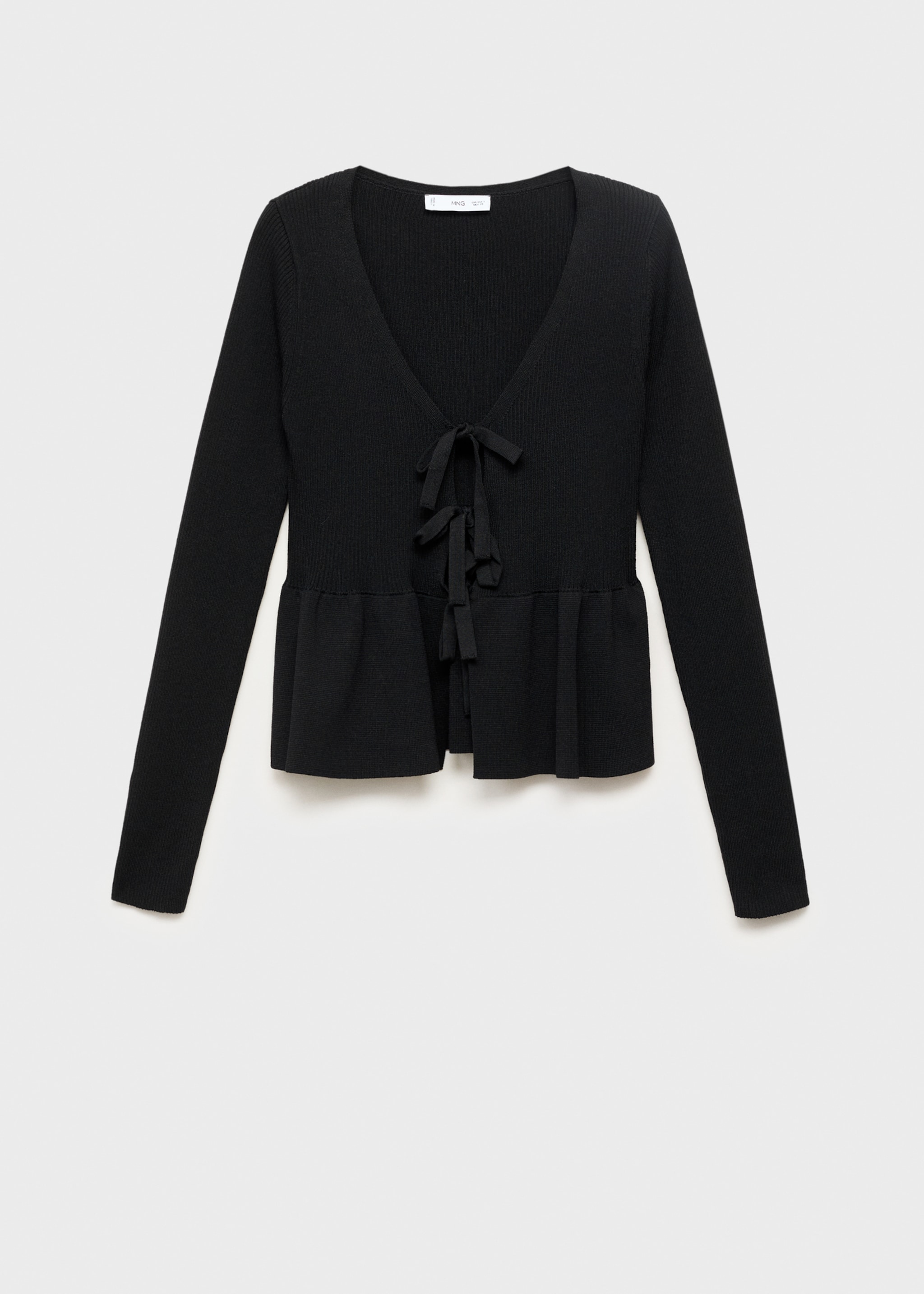 Knitted cardigan with ties - Article without model