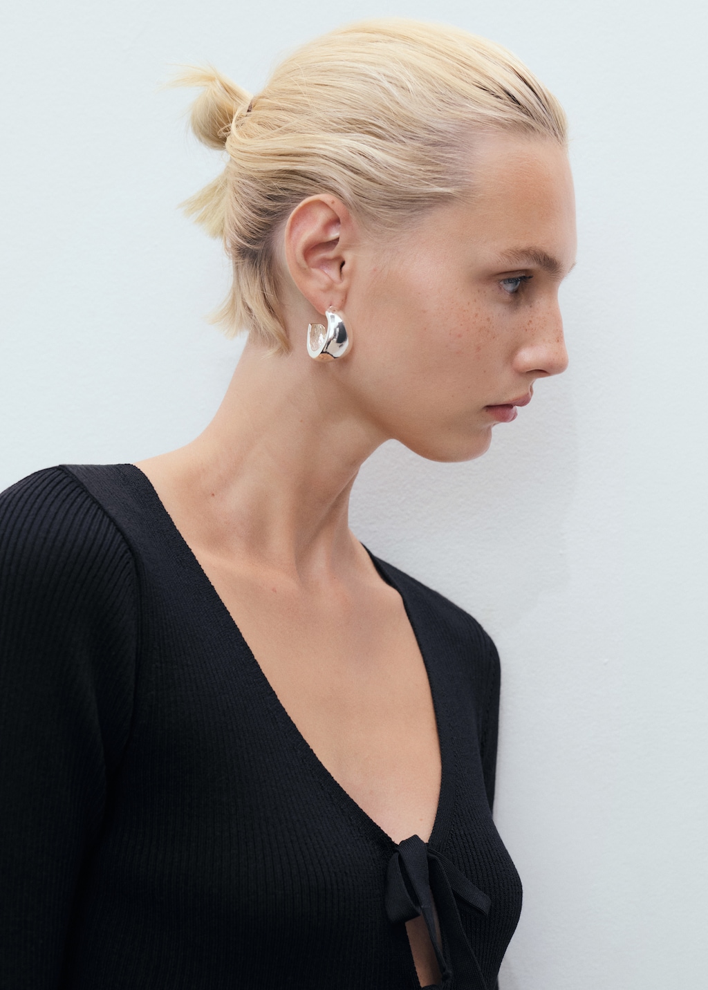 Mango Knitted cardigan with ties