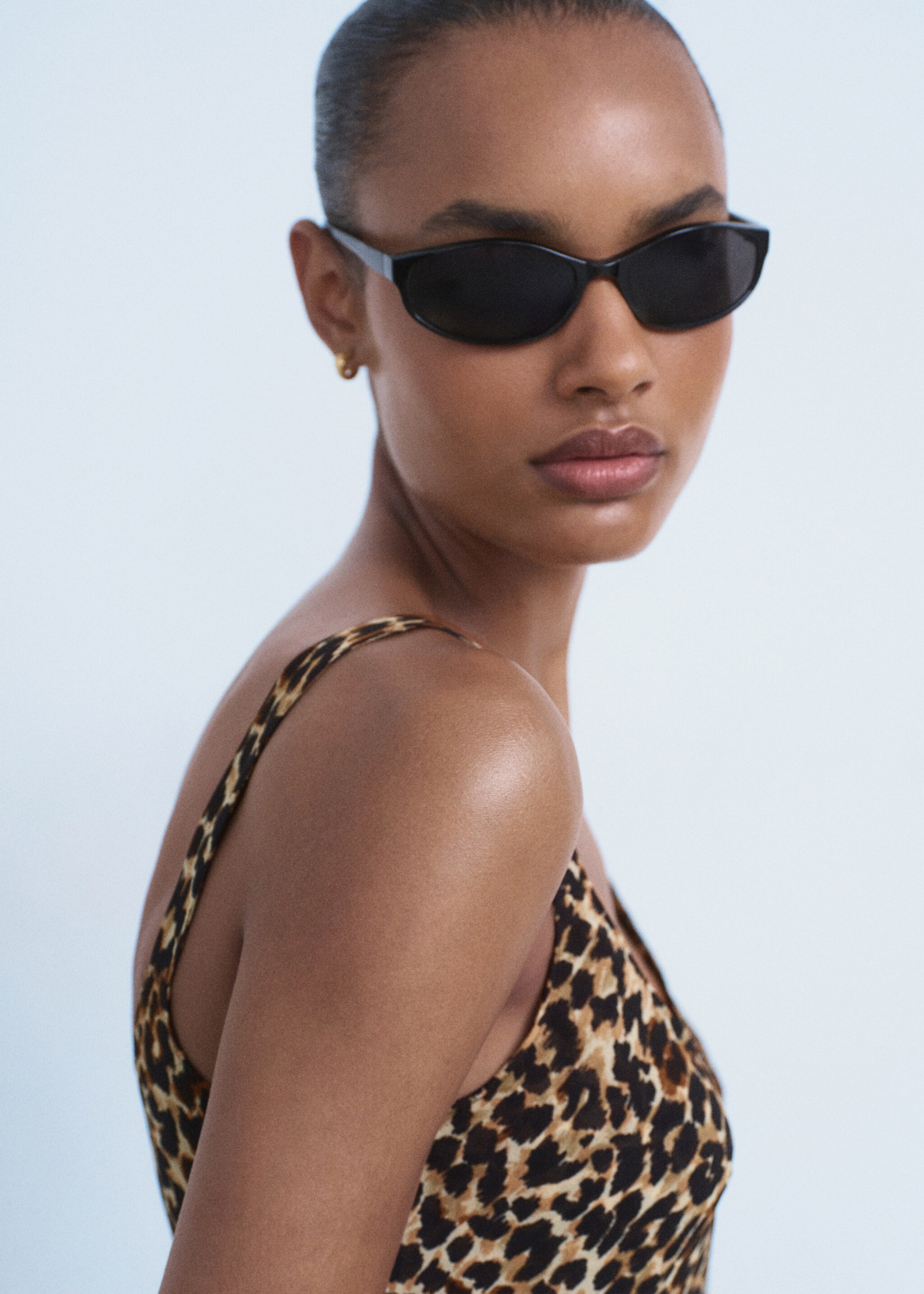 Animal-print midi-dress - Details of the article 1