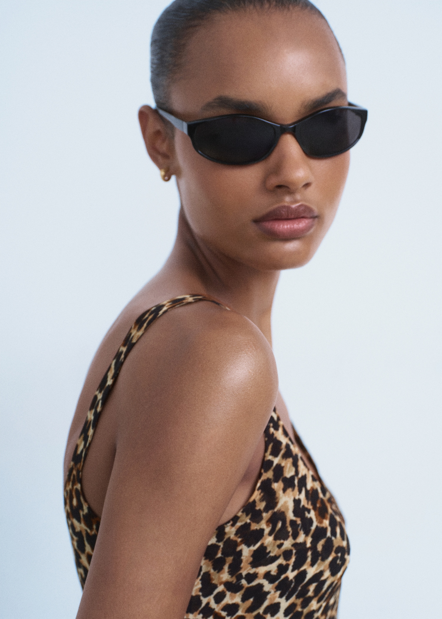 Animal-print midi-dress - Details of the article 1