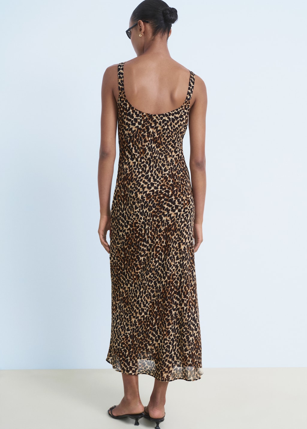 Asymmetrical animal-print dress - Women | MANGO Iraq