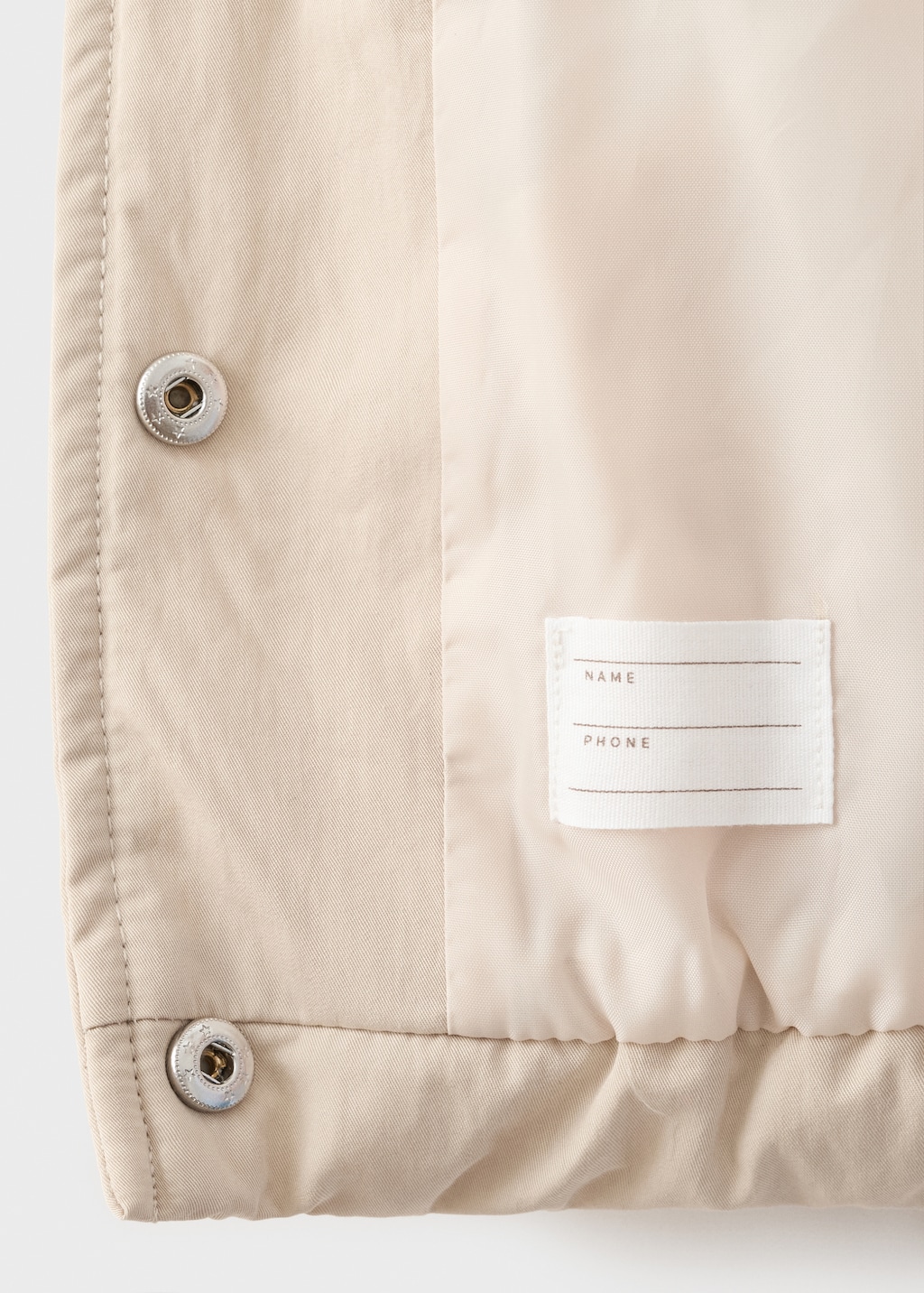 Quilted anorak with contrasting collar