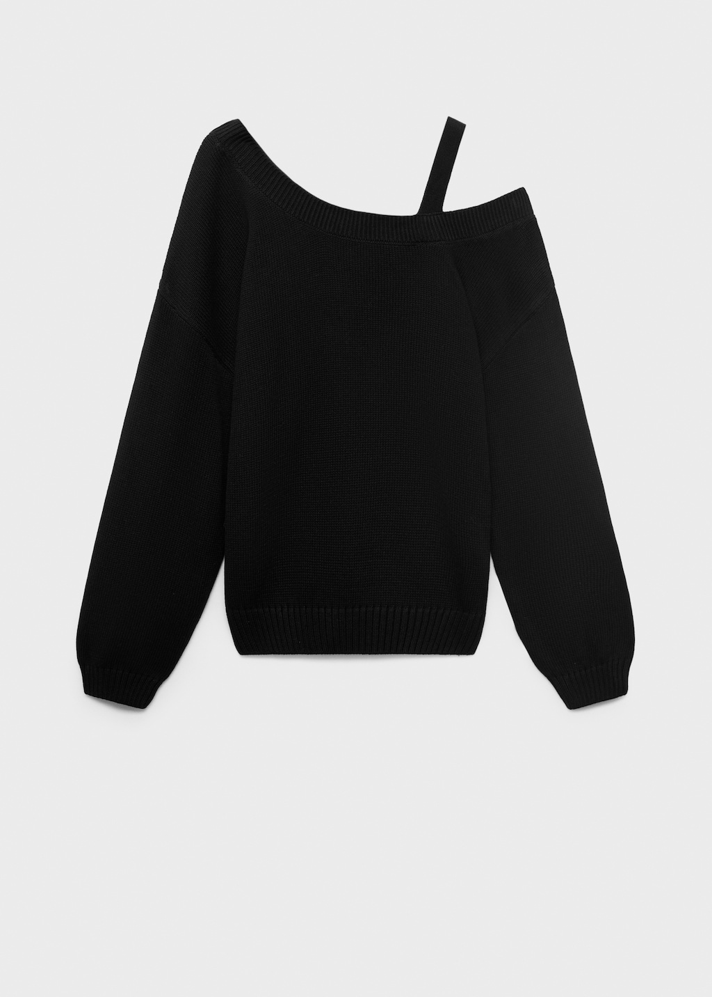 Knitted sweater with cut-out