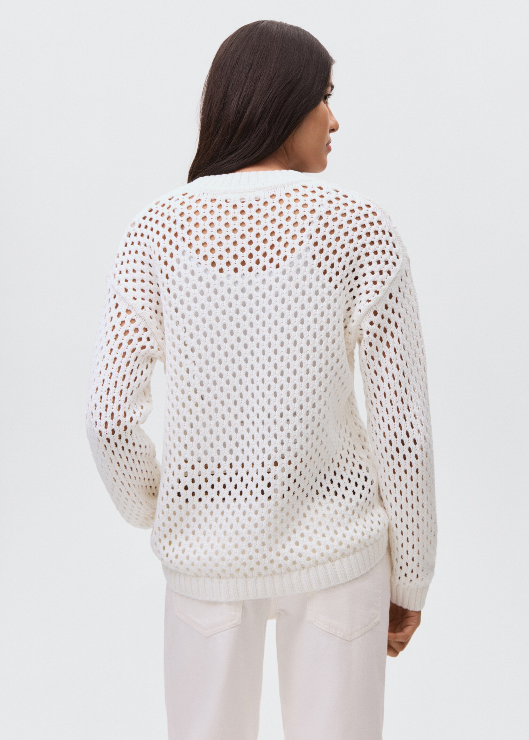 Openwork knit sweater - Reverse of the article