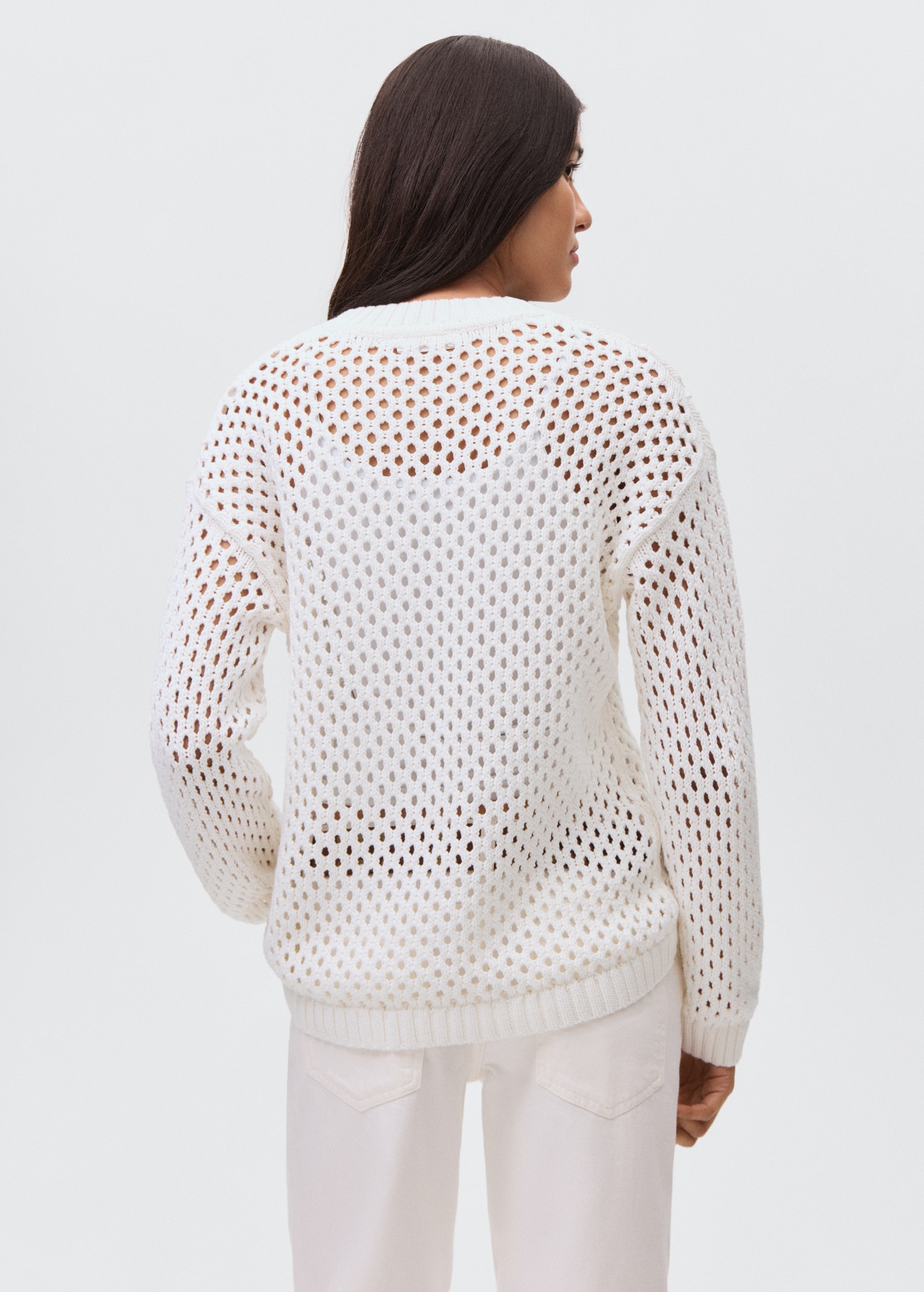 Openwork knit sweater - Reverse of the article