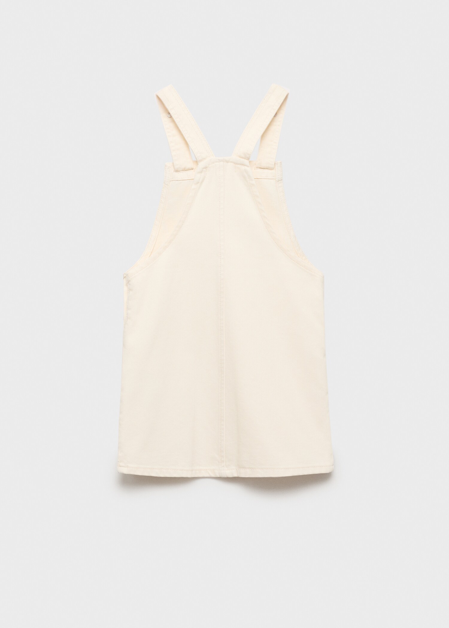 Robe chasuble courte en jean - Verso de l’article