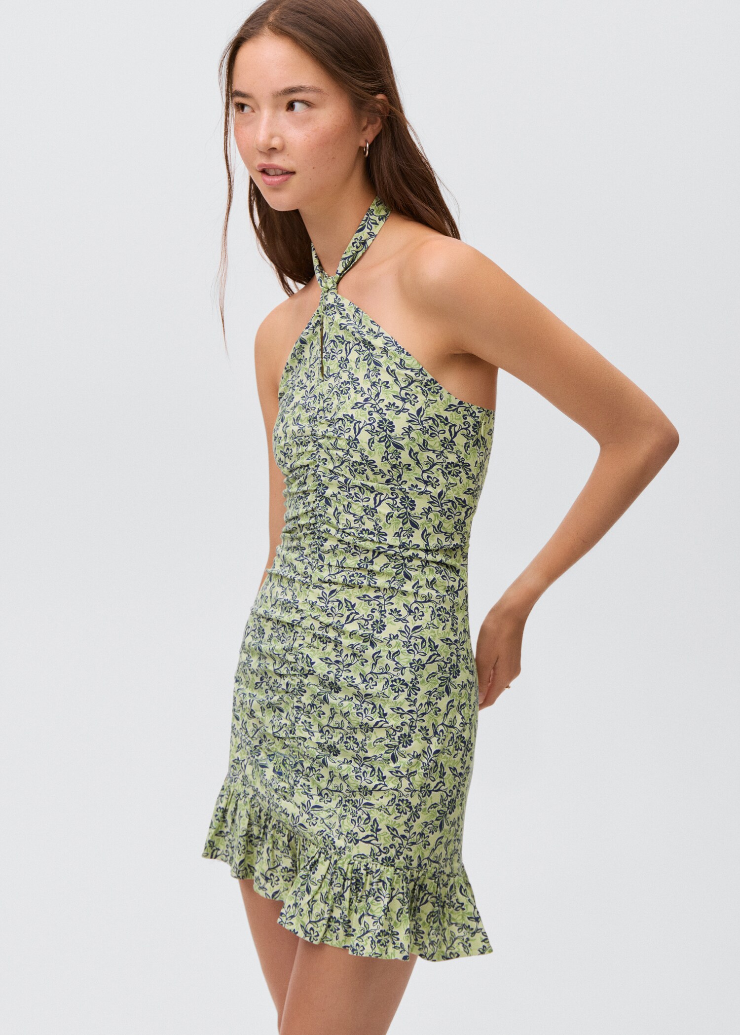 Robe à emmanchures américaines imprimé fleuri - Plan moyen