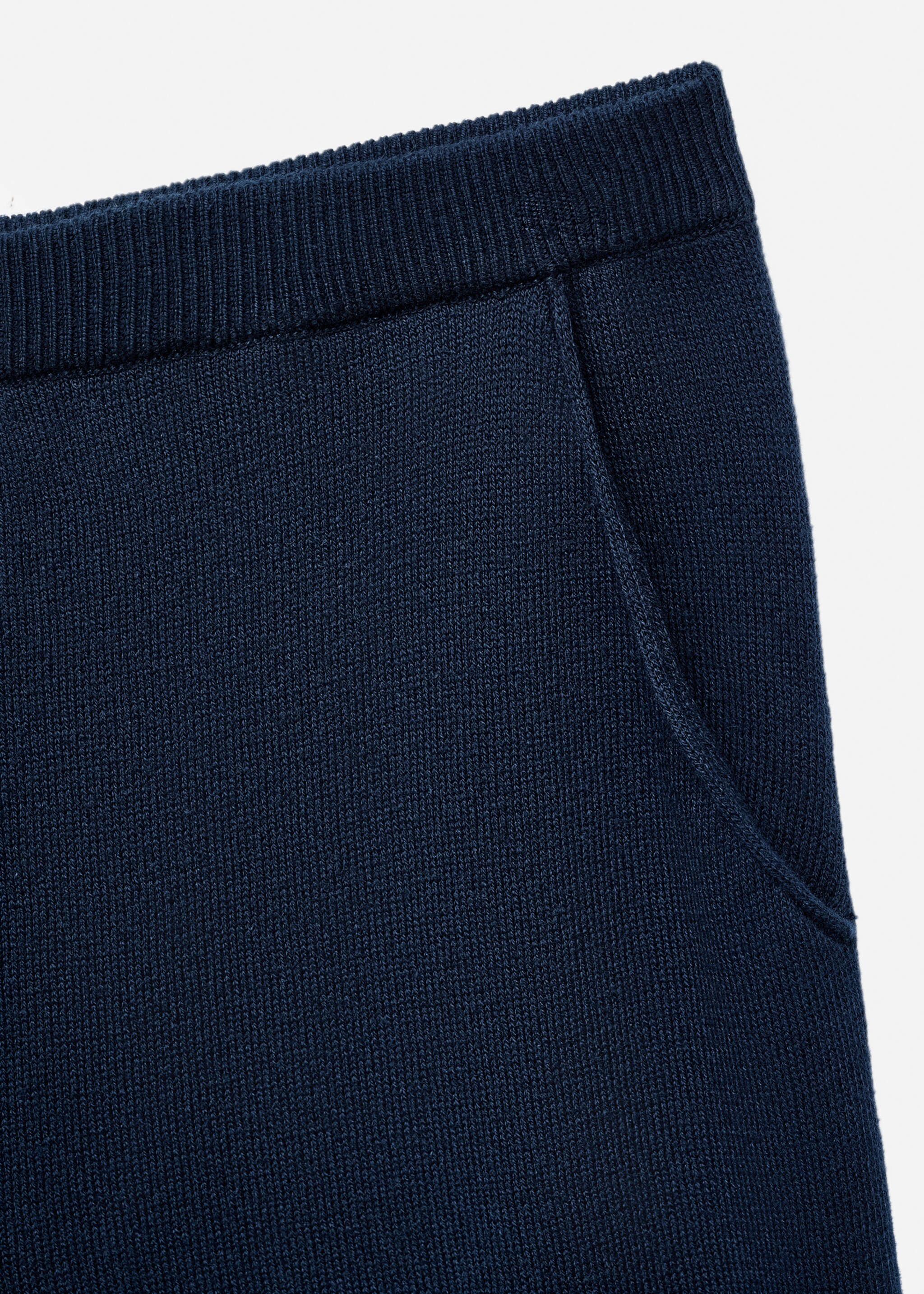Cotton-knit trousers - Details of the article 0, Navy. Ref: 17083277-00.