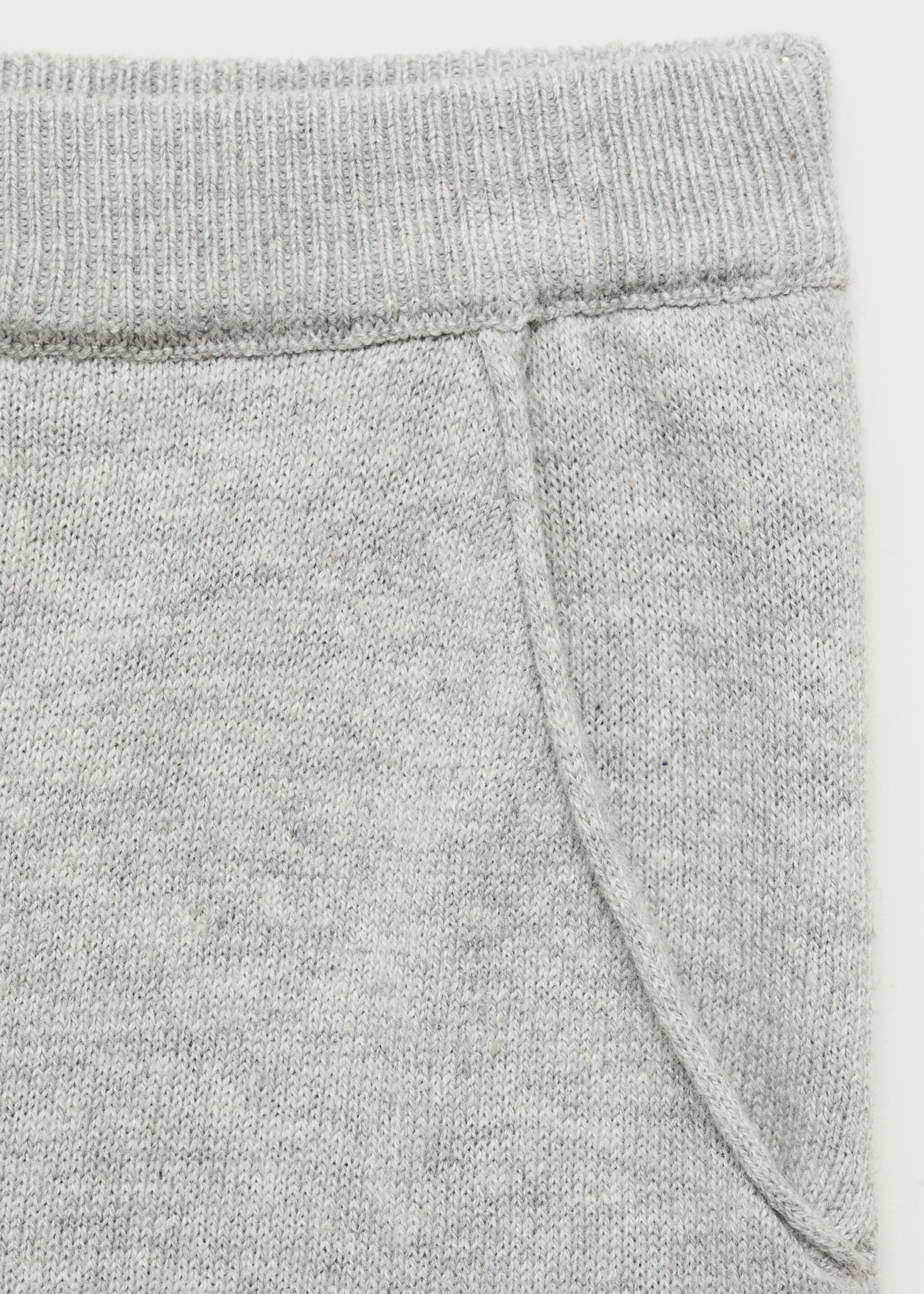 Cotton-knit trousers - Details of the article 8, Light Heather Grey. Ref: 17083277-00.